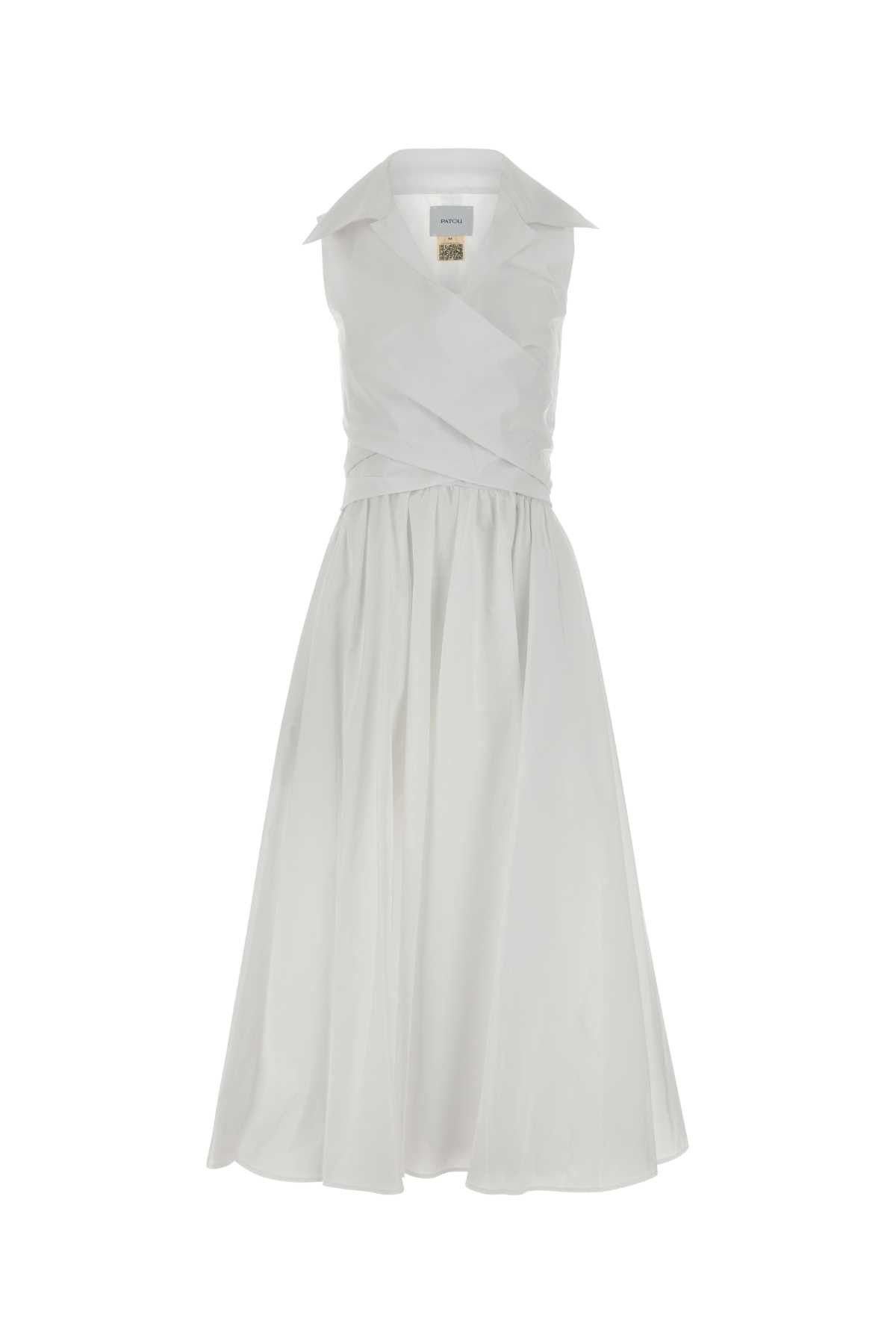 Patou White Faille Dress Size XS / US 0-2 / IT 36-38 - 1 Thumbnail