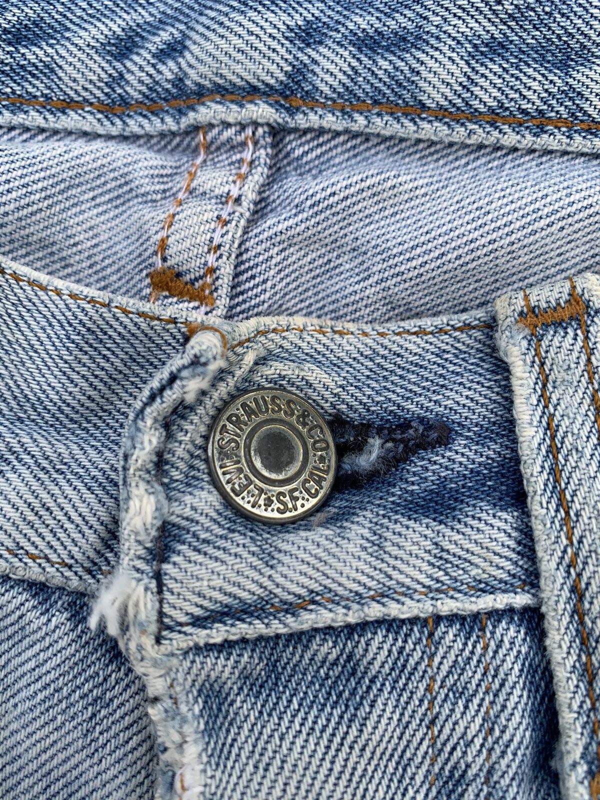 Levi's VINTAGE LEVIS 501 RINDEM 80’s USA FADED DISTRESSED DENIM Size US 29 - 14 Thumbnail