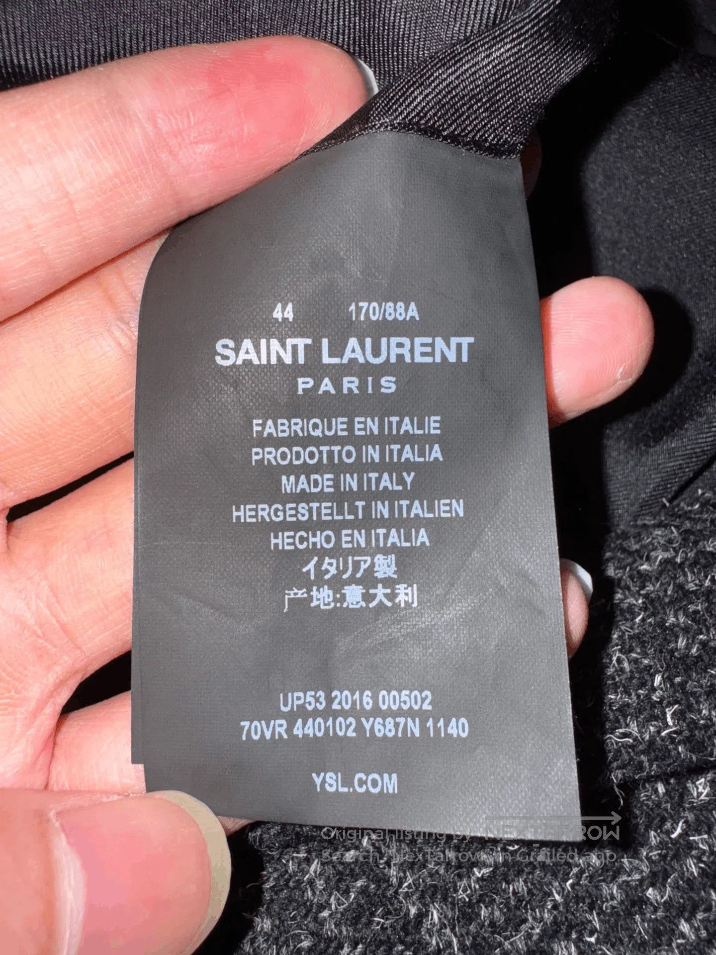 Saint Laurent Paris Saint Laurent 16FW Prince of Wales Blazer. Size US S / EU 44-46 / 1 - 8 Thumbnail