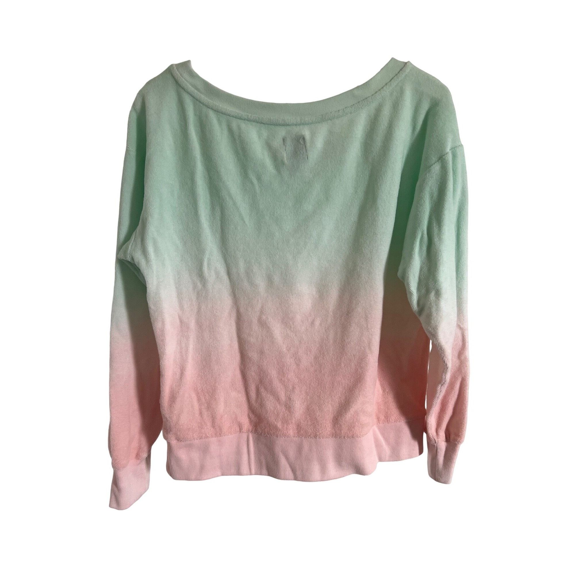 Gap Gap Ombre Terry Soft Pullover Sweatshirt Pastel Mint Pink Gr Size XS / US 0-2 / IT 36-38 - 3 Thumbnail