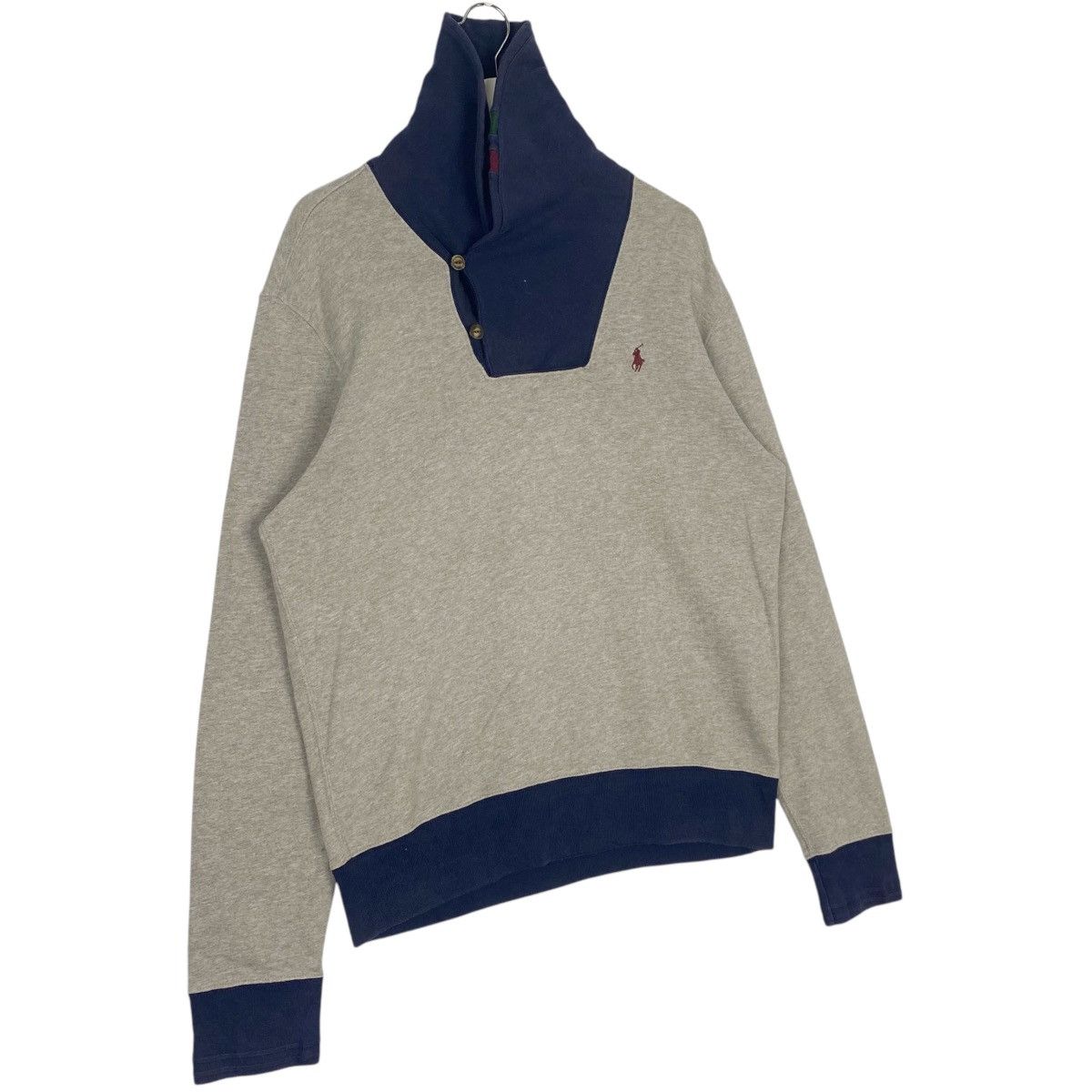 Vintage Vintage Polo Ralph Lauren Small Pony Shawl Collar Sweatshirt Size US L / EU 52-54 / 3 - 3 Thumbnail