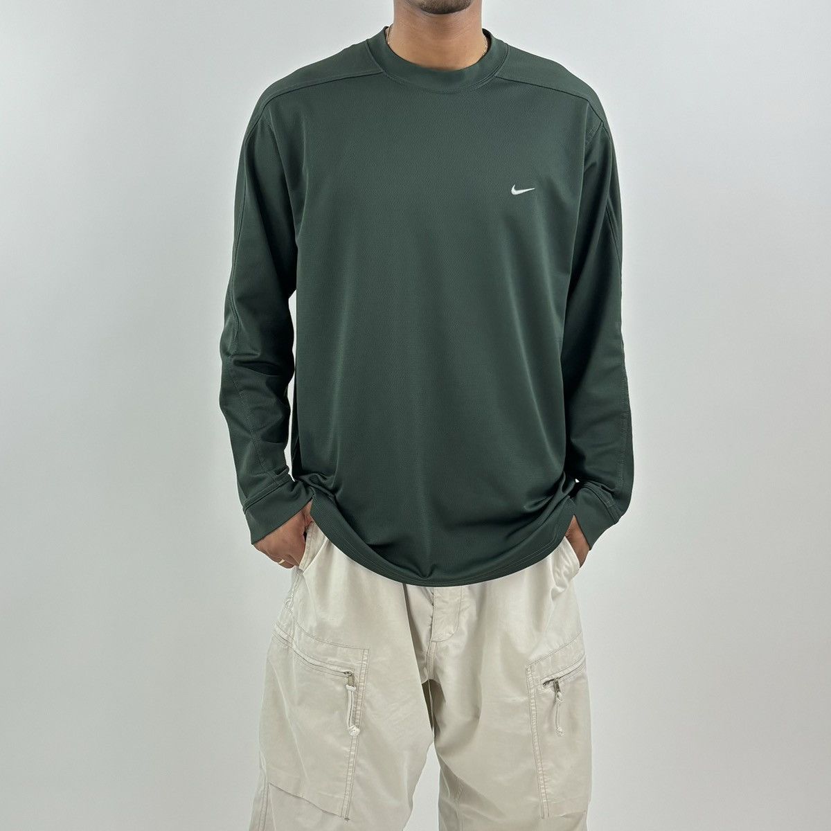 Nike × Vintage vintage Y2K NIKE SWOOSH Long Sleeve jersey shirt Size US XL / EU 56 / 4 - 1 Thumbnail