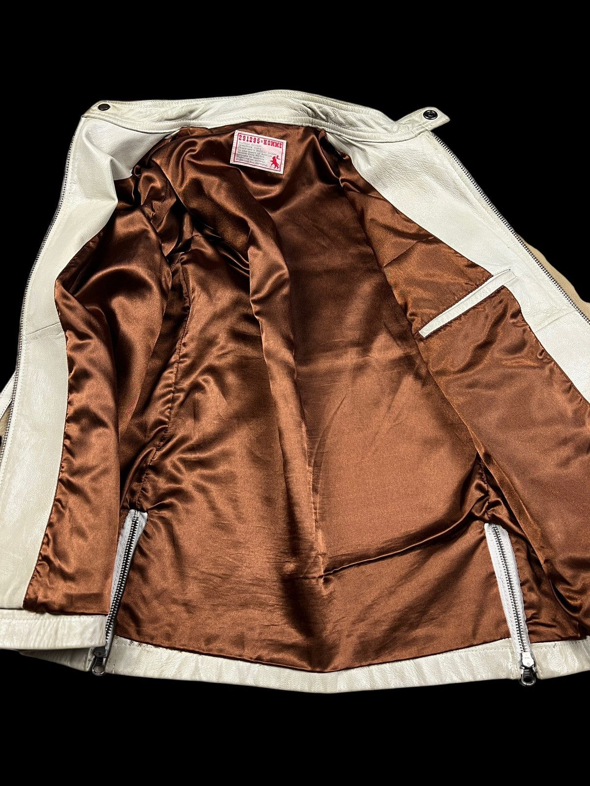 291295=Homme Vintage 291295 Homme Cafe Racer Leather Jacket Size US M / EU 48-50 / 2 - 12 Thumbnail