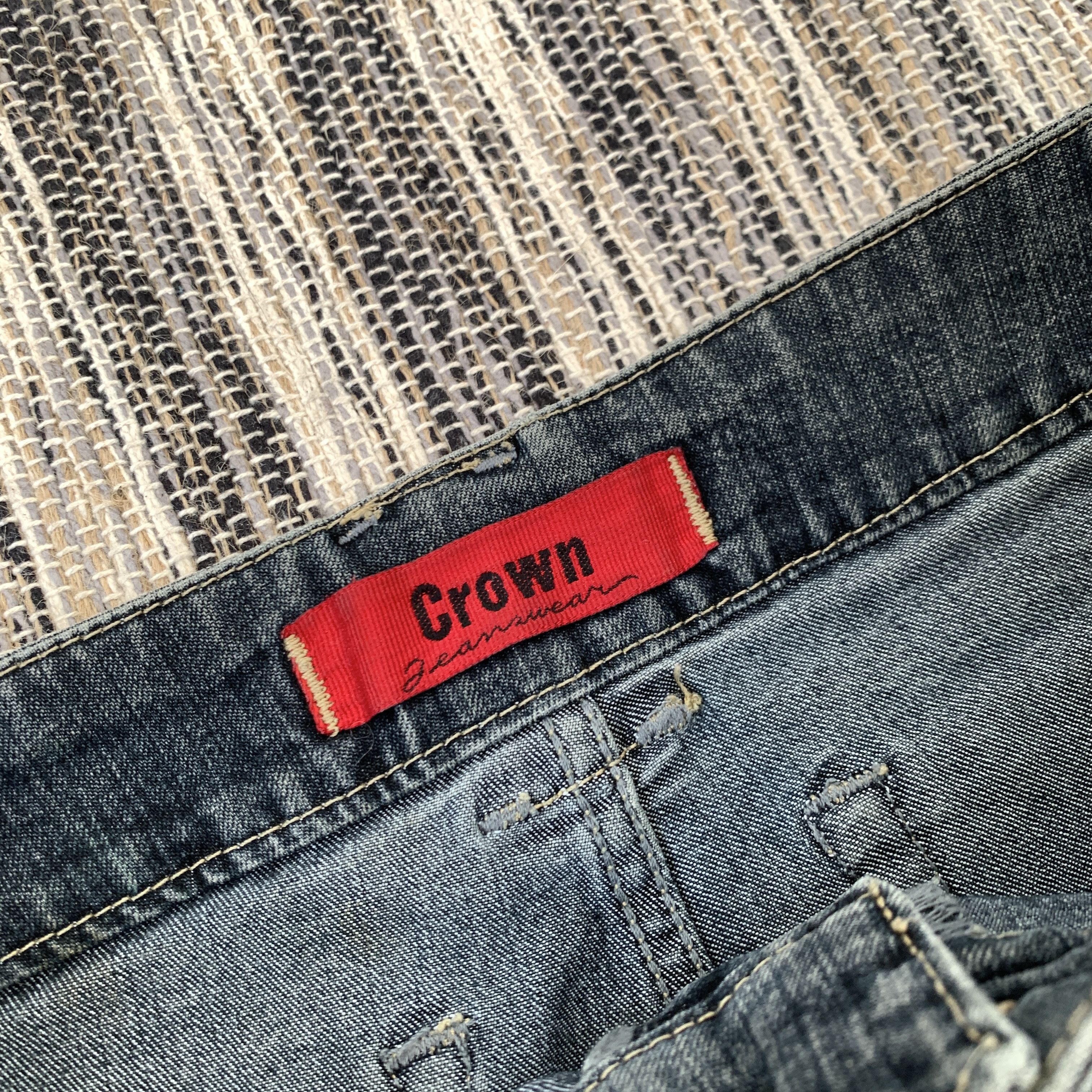 Japanese Brand Vintage Y2K Faded Women's Blue Denim Low Rise Mini Skirt Size 26" / US 2 / IT 38 - 8 Thumbnail
