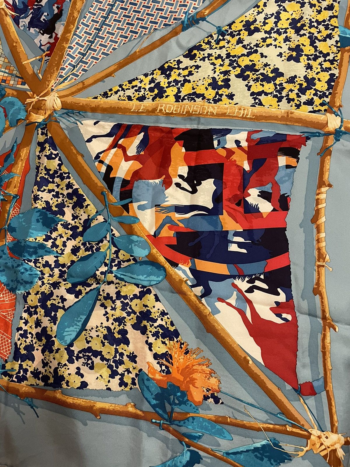 Hermes × Vintage Le Robinson Chic Hermès Silk Scarf Size ONE SIZE - 5 Thumbnail