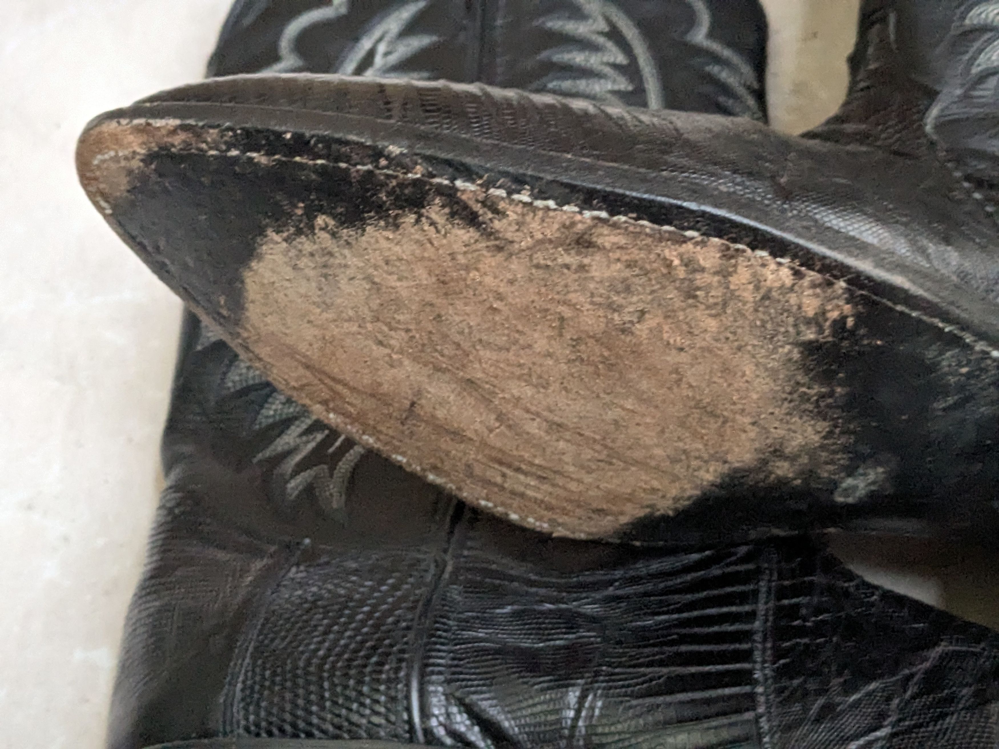 Genuine Leather Code West Cowboy Boots Black Lizard Leather 10.5 M Size US 10.5 / EU 43-44 - 15 Thumbnail