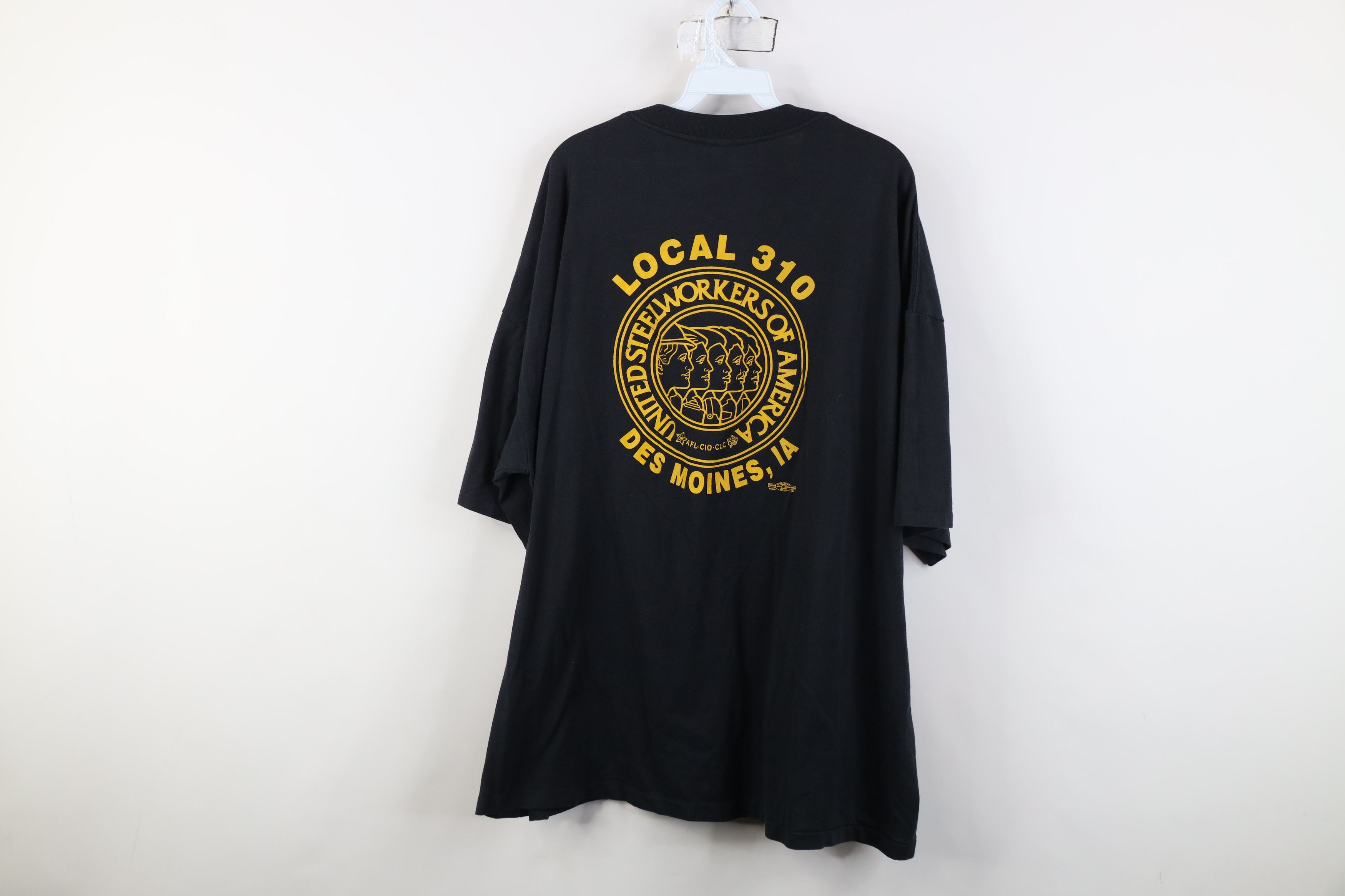 Vintage Vintage 90s Local 310 USWA United Steelworkers Union T-Shirt Size US XXL / EU 58 / 5 - 14 Thumbnail