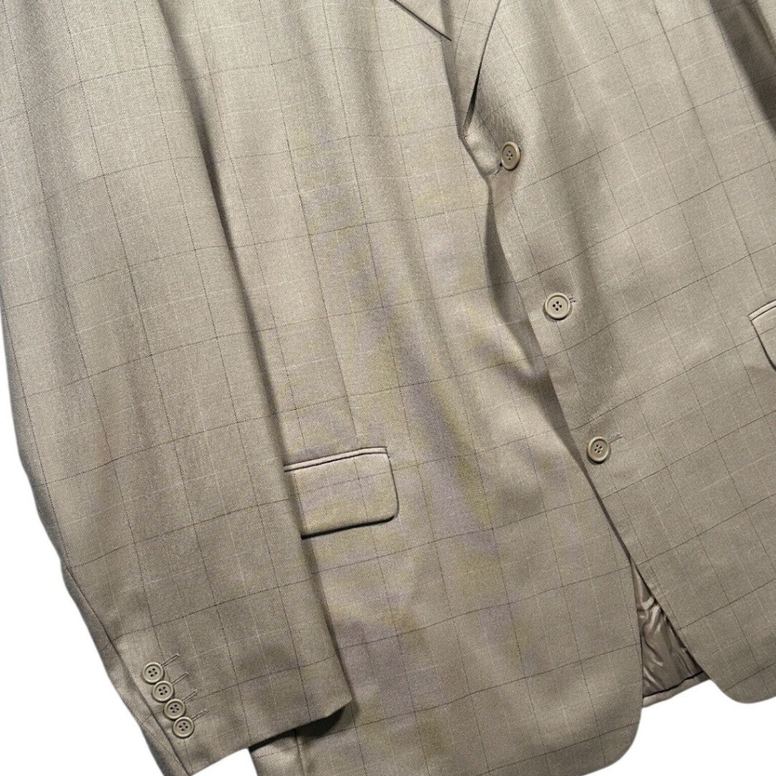 Other Adolfo Blazer Mens 48L Tan Silk Wool 3-Button Sport Coat Size 48L - 6 Thumbnail