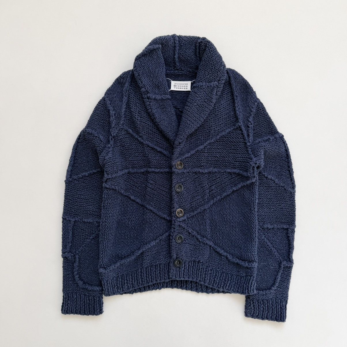 Maison Margiela S/S 10 Sample Panelled Chunky 3D Knit Cardigan Size US M / EU 48-50 / 2 - 2 Thumbnail