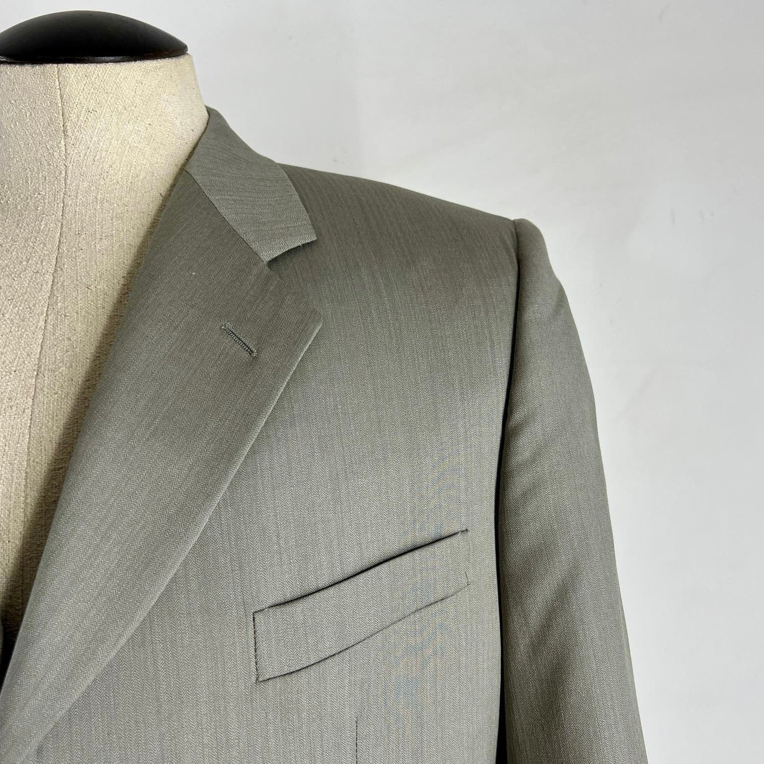 Corneliani Corneliani Made Italy Mens Light Gray Wool Blazer Jacket 40R Size US M / EU 48-50 / 2 - 5 Thumbnail