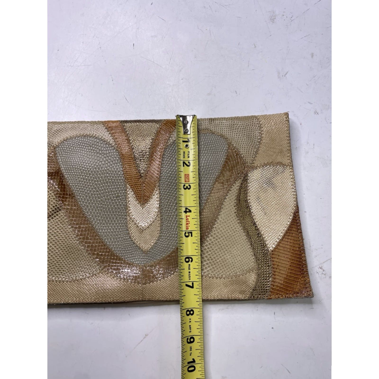 Vintage VINTAGE Furst & Mooney Snakeskin Clutch Patchwork Leather Rare Bag Art Size ONE SIZE - 7 Thumbnail