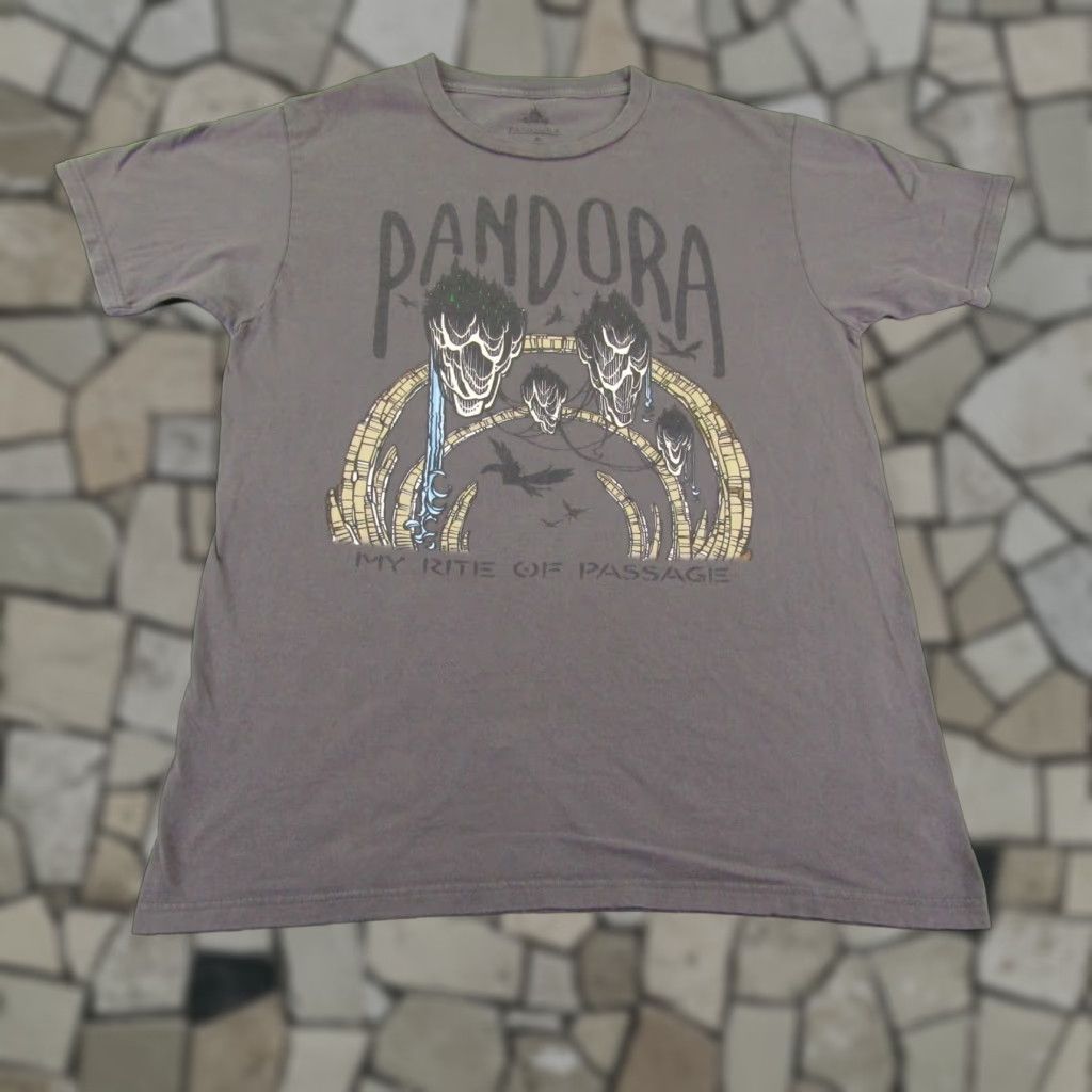 Disney VINTAGE Disney Avatar Shirt Mens Medium Gray Pandora Movie Tee Adult M Cotton Graphic Print Crew Neck Short Sleeve Full Logo Back 90s Theme Mens Size US M / EU 48-50 / 2 - 1 Thumbnail