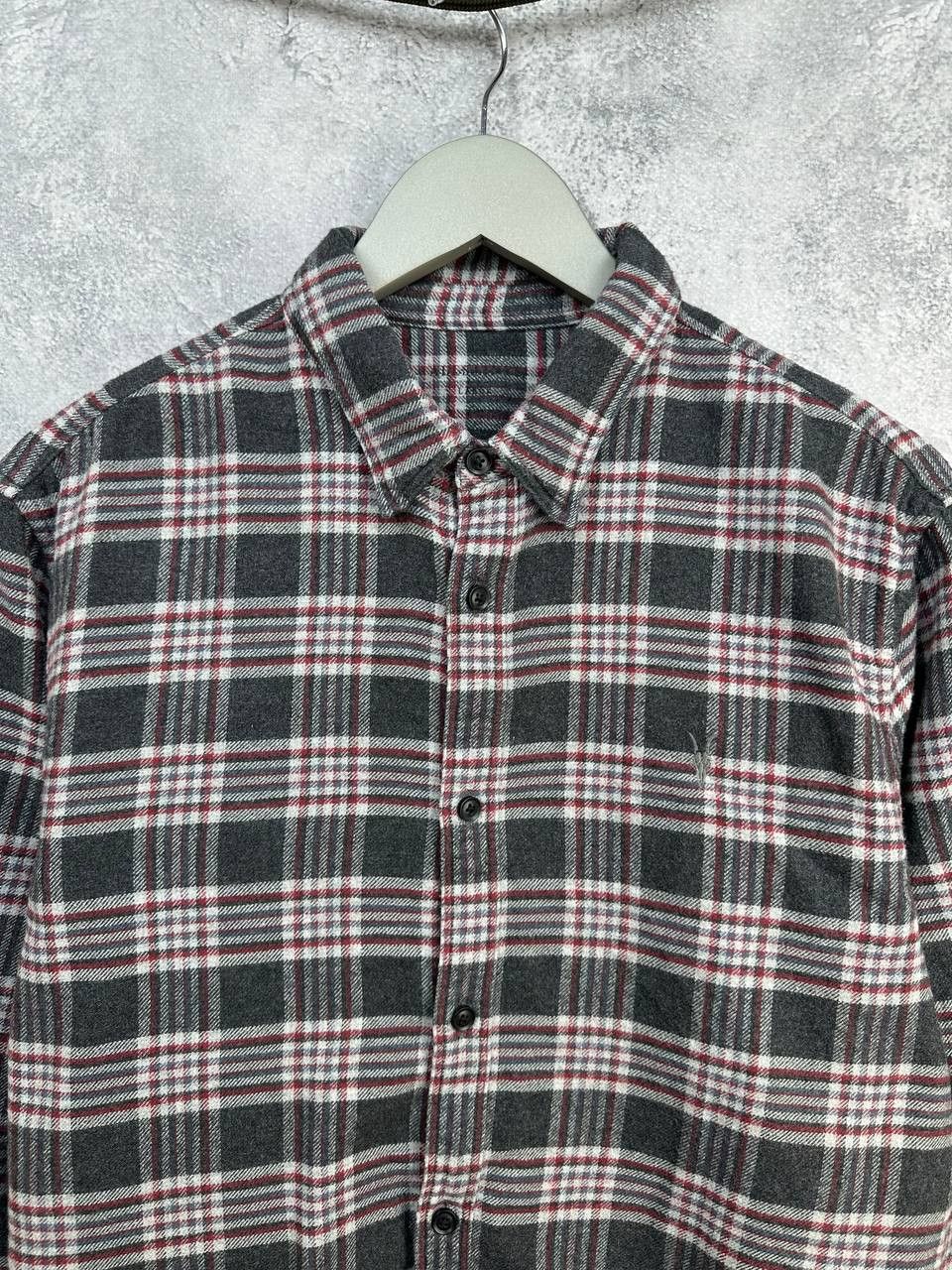 Allsaints AllSaints Gaines Brushed Flannel Shirt Check Ramskull Grunge Size US L / EU 52-54 / 3 - 4 Thumbnail