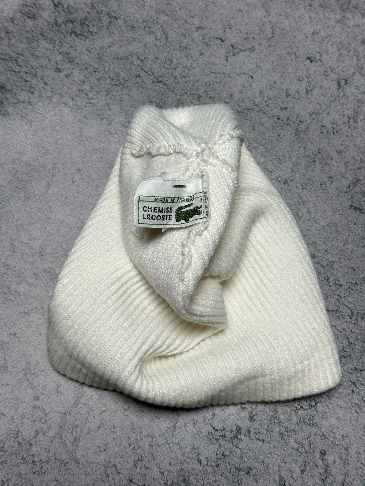 Lacoste Vintage Lacoste Chemise Logo Beanie Hat Size ONE SIZE - 11 Thumbnail
