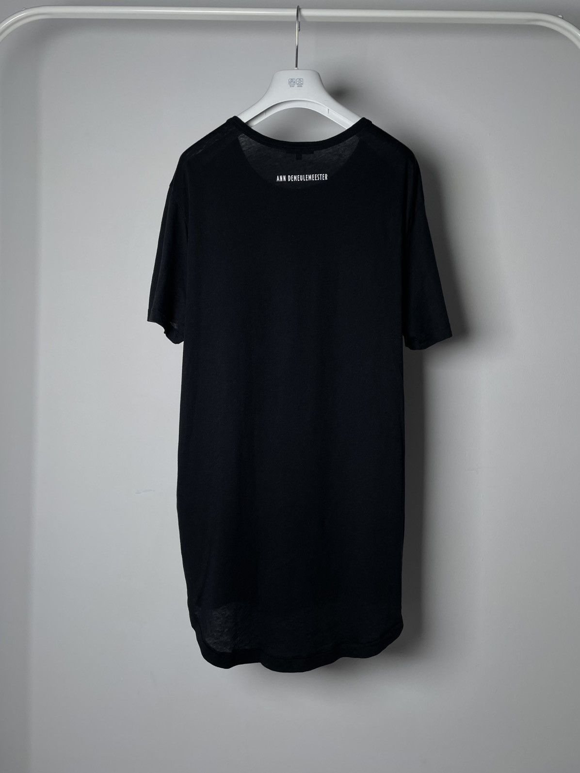 Ann Demeulemeester Ann Demeulemeester Flower Black Tee Size US M / EU 48-50 / 2 - 2 Thumbnail