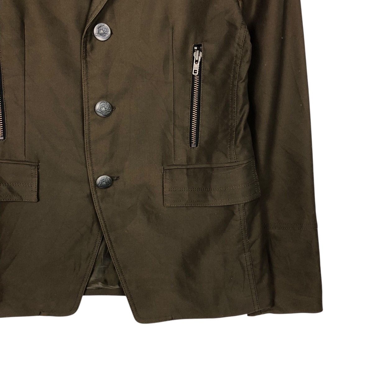 Issey Miyake 📌Cropped Biker Jacket Untitled Men Multi Pocket Astro Style Size US M / EU 48-50 / 2 - 6 Thumbnail
