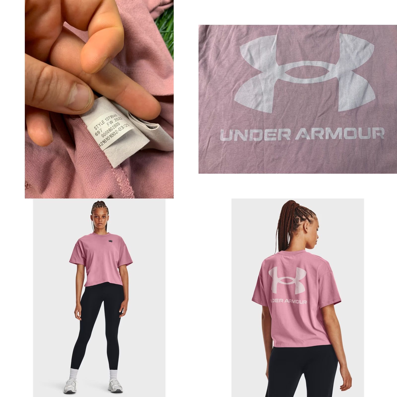 Under Armour Under Armour Shirt Women XL Pink T-Shirt Casual Short Sleeve Crew Neck Solid 2023 Regular Size XL Size XL / US 12-14 / IT 48-50 - 8 Thumbnail
