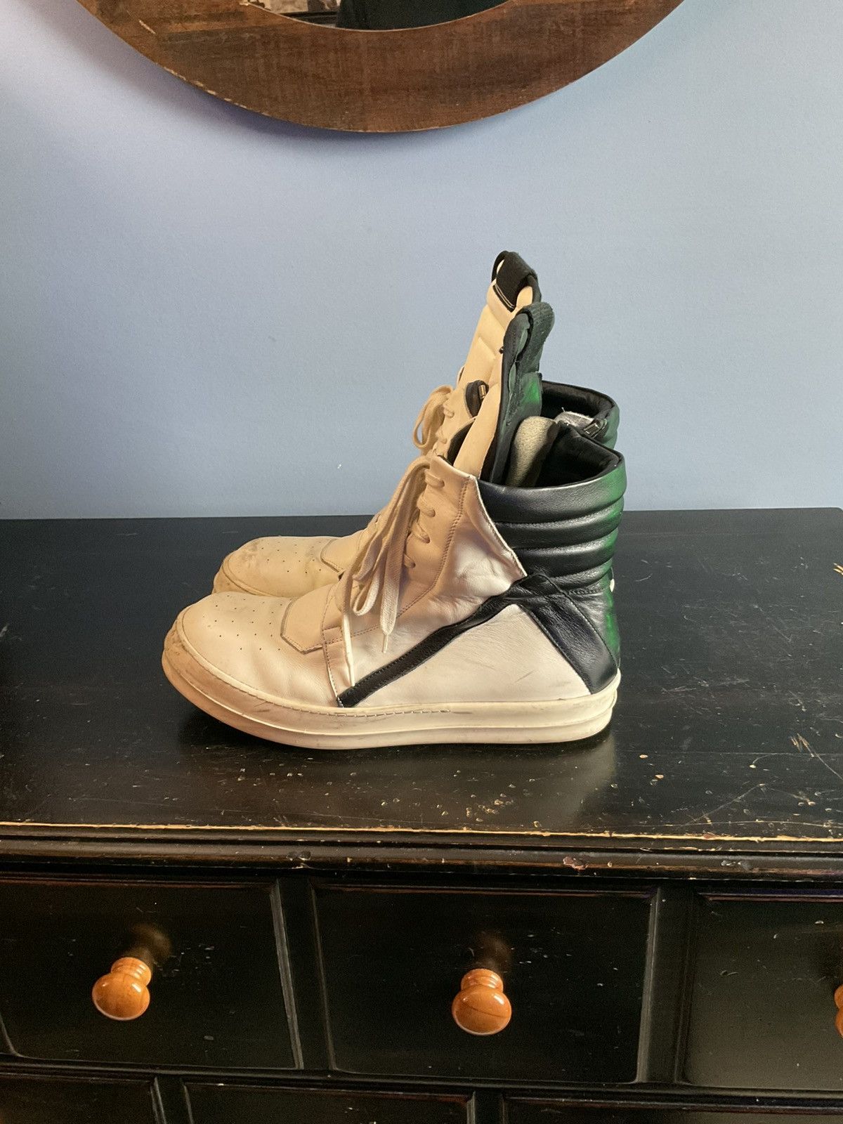 Rick Owens Rick Owens FW14 White Geobasket Sz 44 *RARE* Size US 11 / EU 44 - 3 Thumbnail