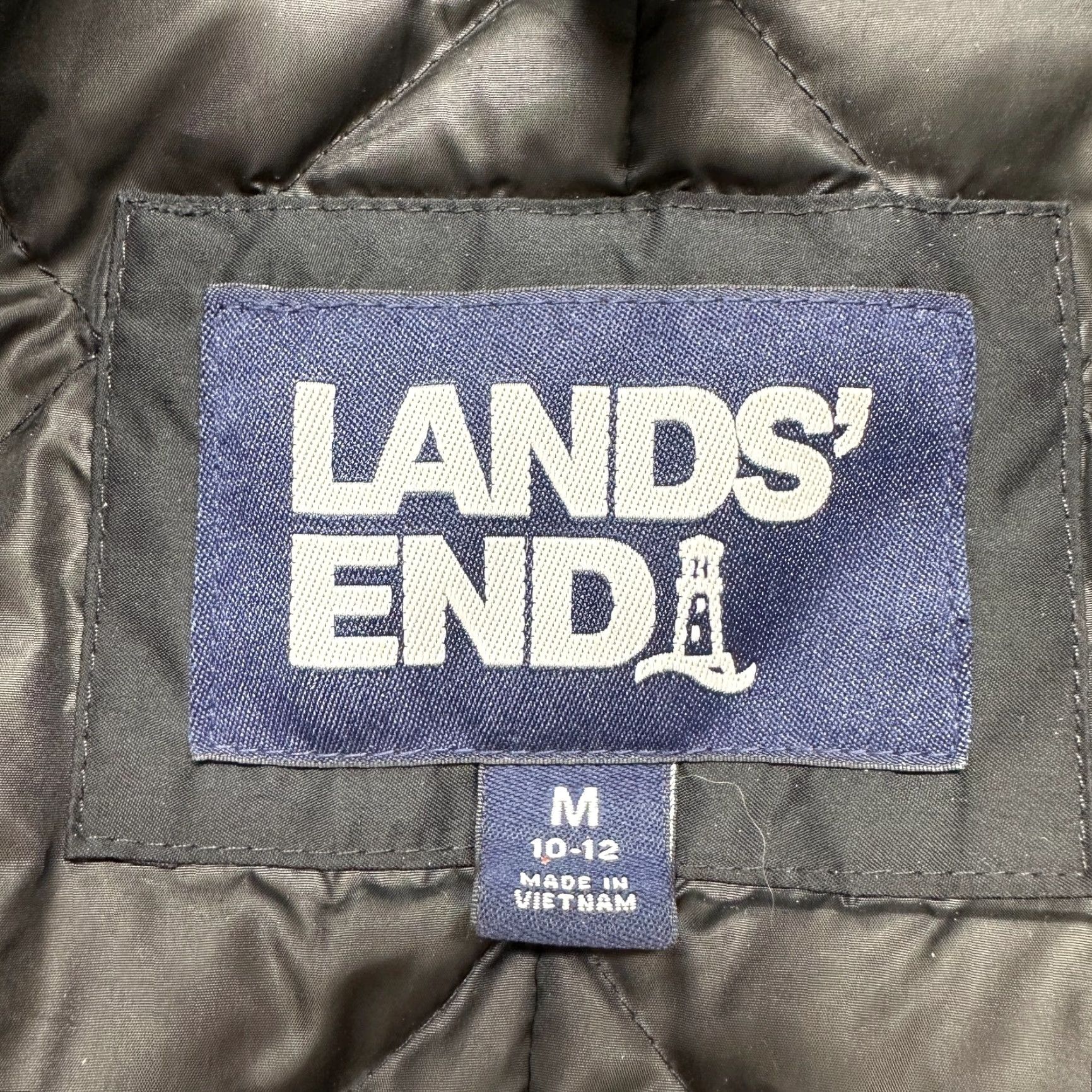 Lands' End Lands' End Jacket Womens M Black Parka Quilted Lined Full Zip Polyester Long Jacket Size M / US 6-8 / IT 42-44 - 7 Thumbnail
