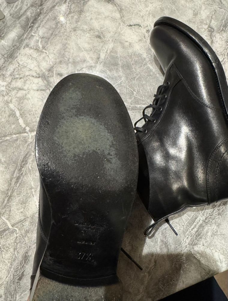 Saint Laurent Paris Saint Laurent Paris Leather Boots Shoes Size US 7.5 / IT 37.5 - 5 Thumbnail