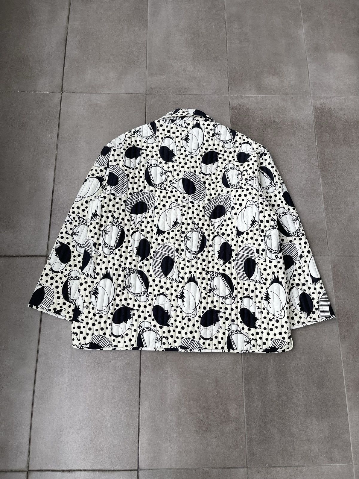 Henrik Vibskov !DS! SS23 Henrik Vibskov White Birdie Wheel Padded Jacket Size US XL / EU 56 / 4 - 12 Thumbnail