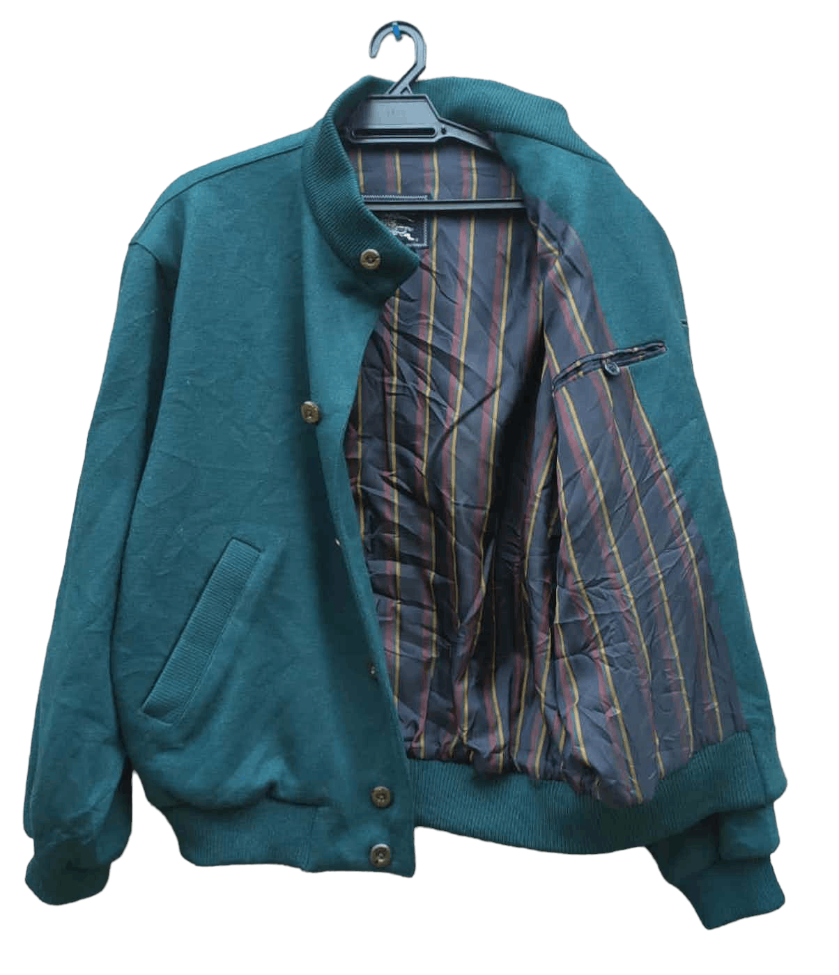 Burberry Burberry Wool Bomber Jacket Size US M / EU 48-50 / 2 - 2 Thumbnail
