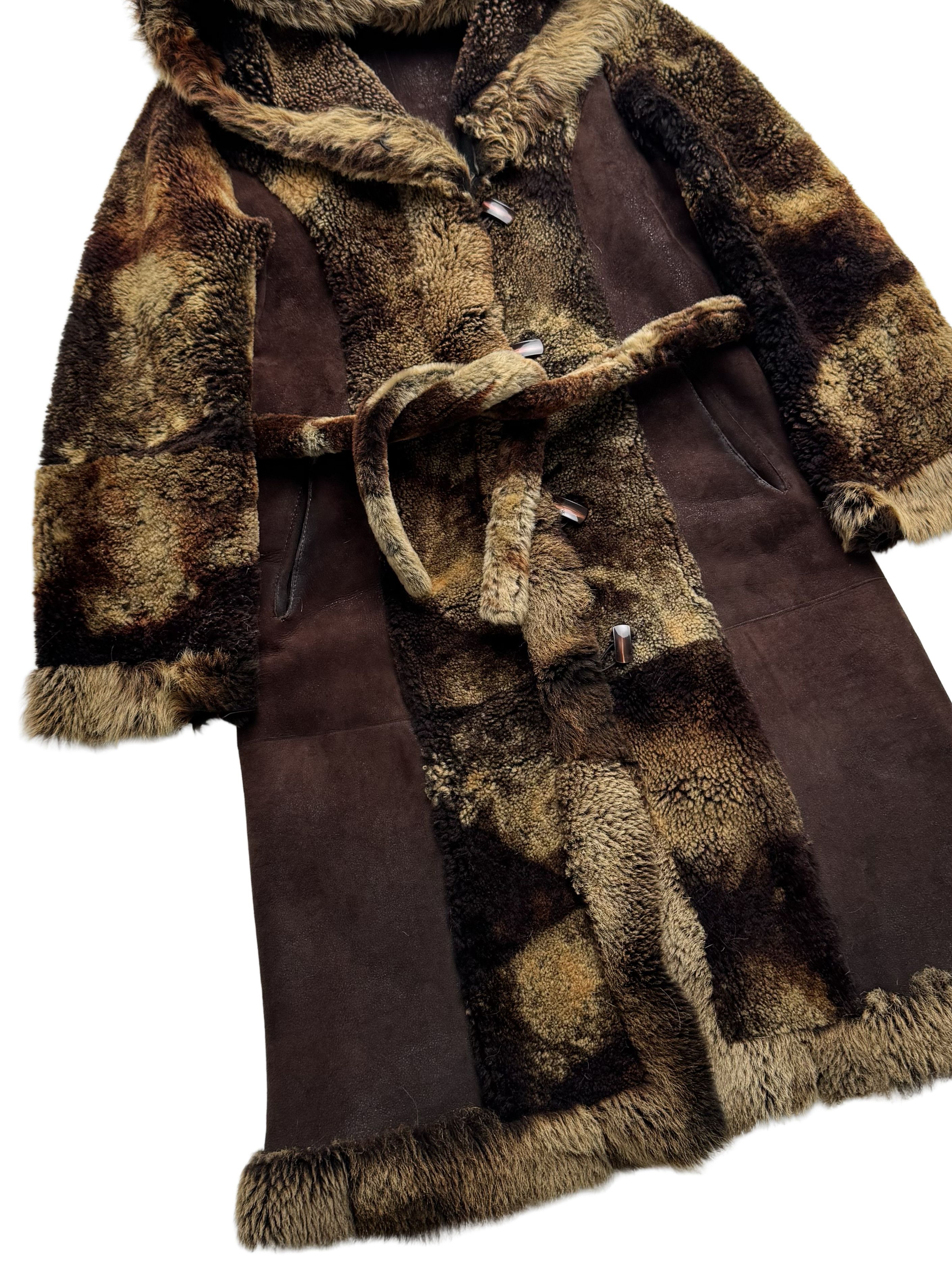 Vintage Vintage Real Sheepskin Hooded Coat Size L / US 10 / IT 46 - 8 Thumbnail