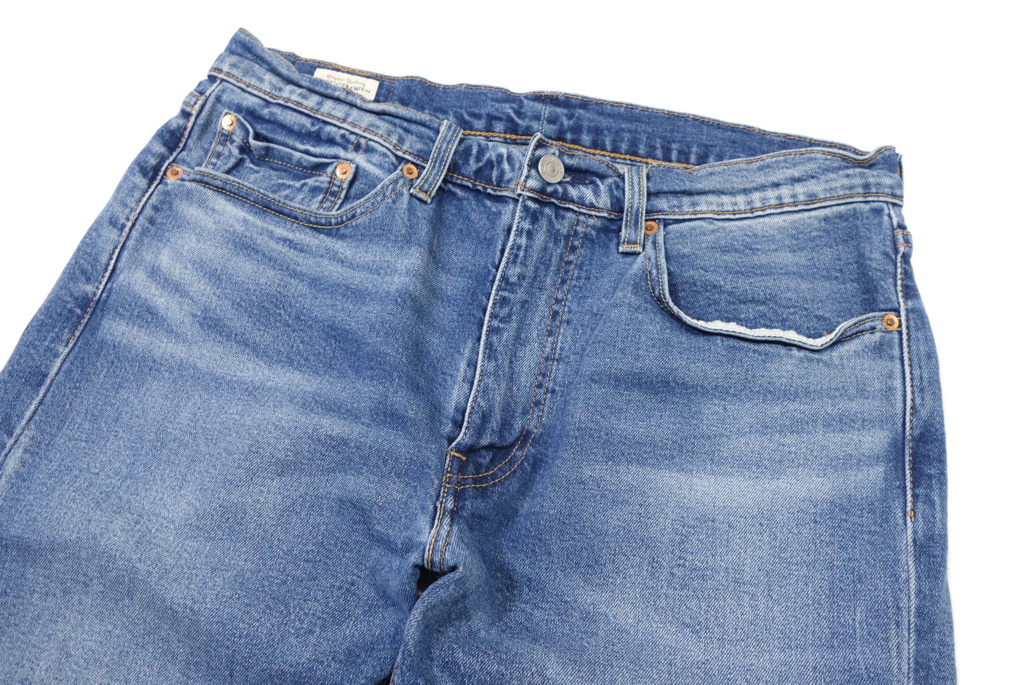 Levi's 514 Big E Premium Selvedge Washed Cropped Jeans Size US 34 / EU 50 - 4 Thumbnail