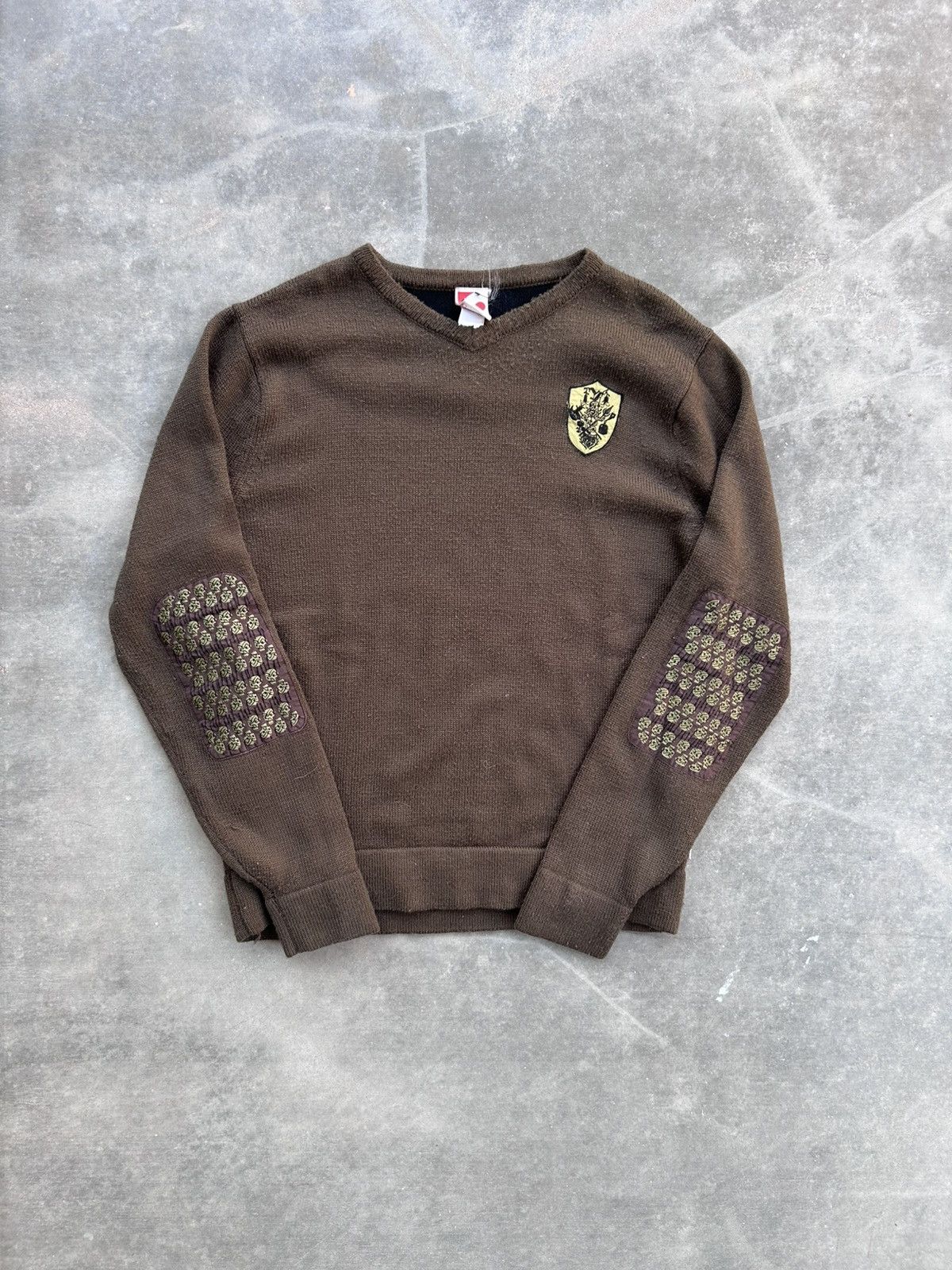 Affliction Y2K Gamo Go Grunge Knit Sweatshirt Size US L / EU 52-54 / 3 - 1 Thumbnail