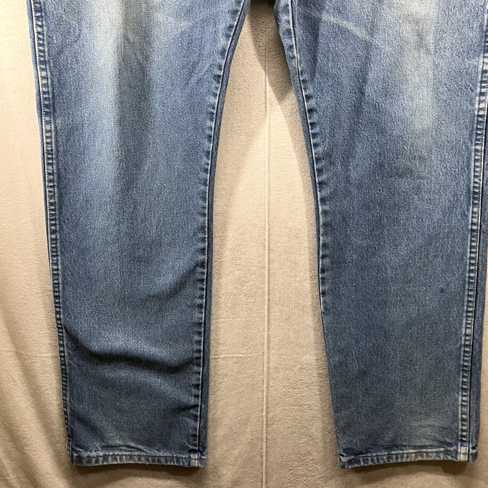 Wrangler VINTAGE Wrangler Jeans Cowboy Cut Mens 42x32 Blue 100% Cotton Straight 5-Pocket Medium Wash Size US 42 / EU 58 - 6 Thumbnail