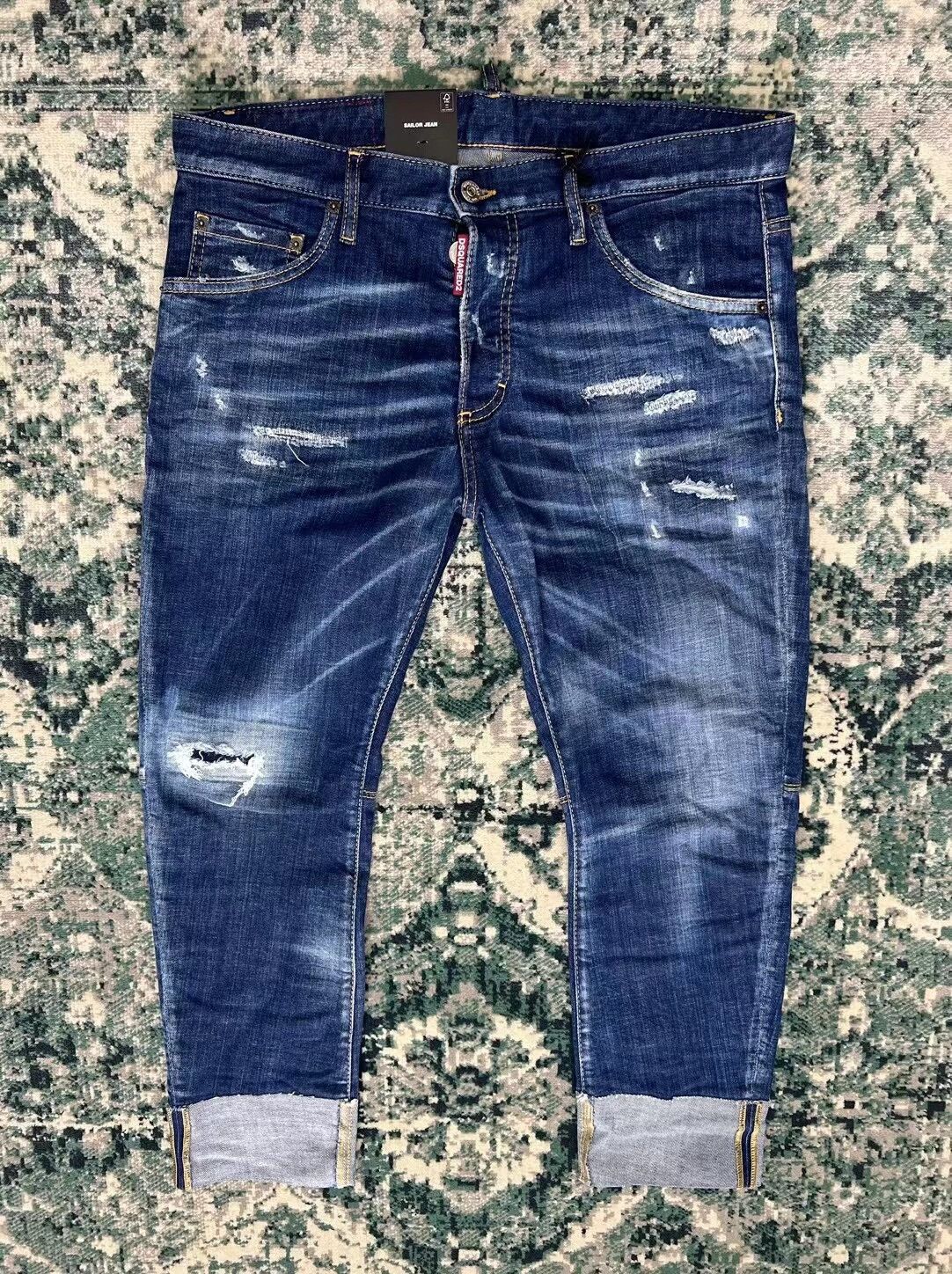 Dsquared2 Blue Wash Skinny Fit Sailor Pants