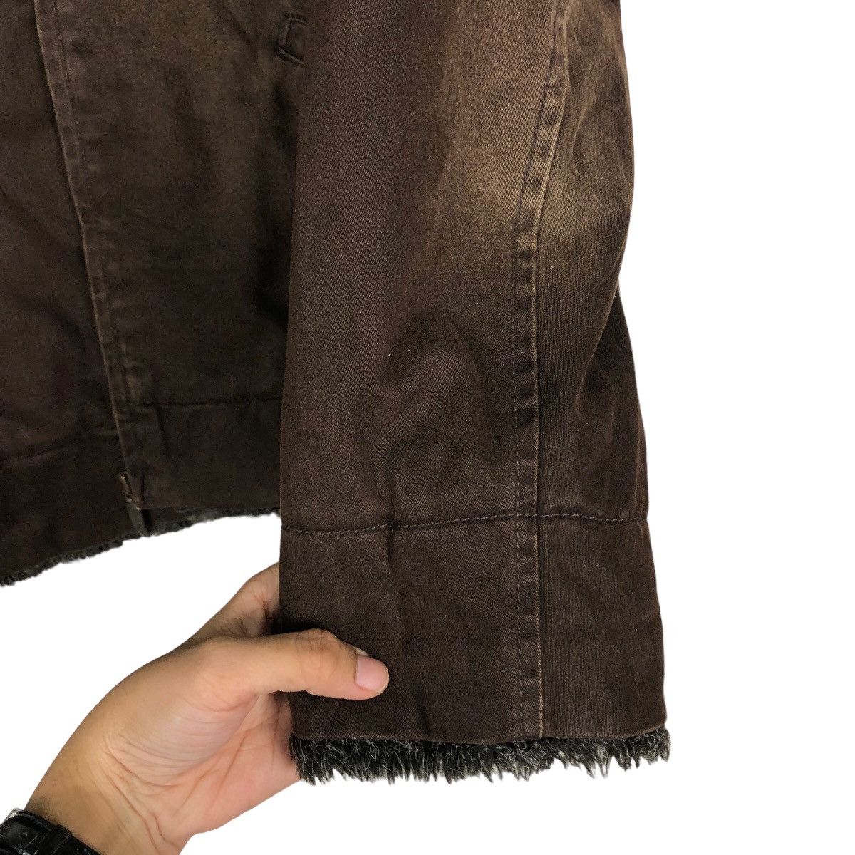 Japanese Brand 🔥Vintage Biker Jacket Think Pink Mink Fur Collar Size US L / EU 52-54 / 3 - 15 Thumbnail