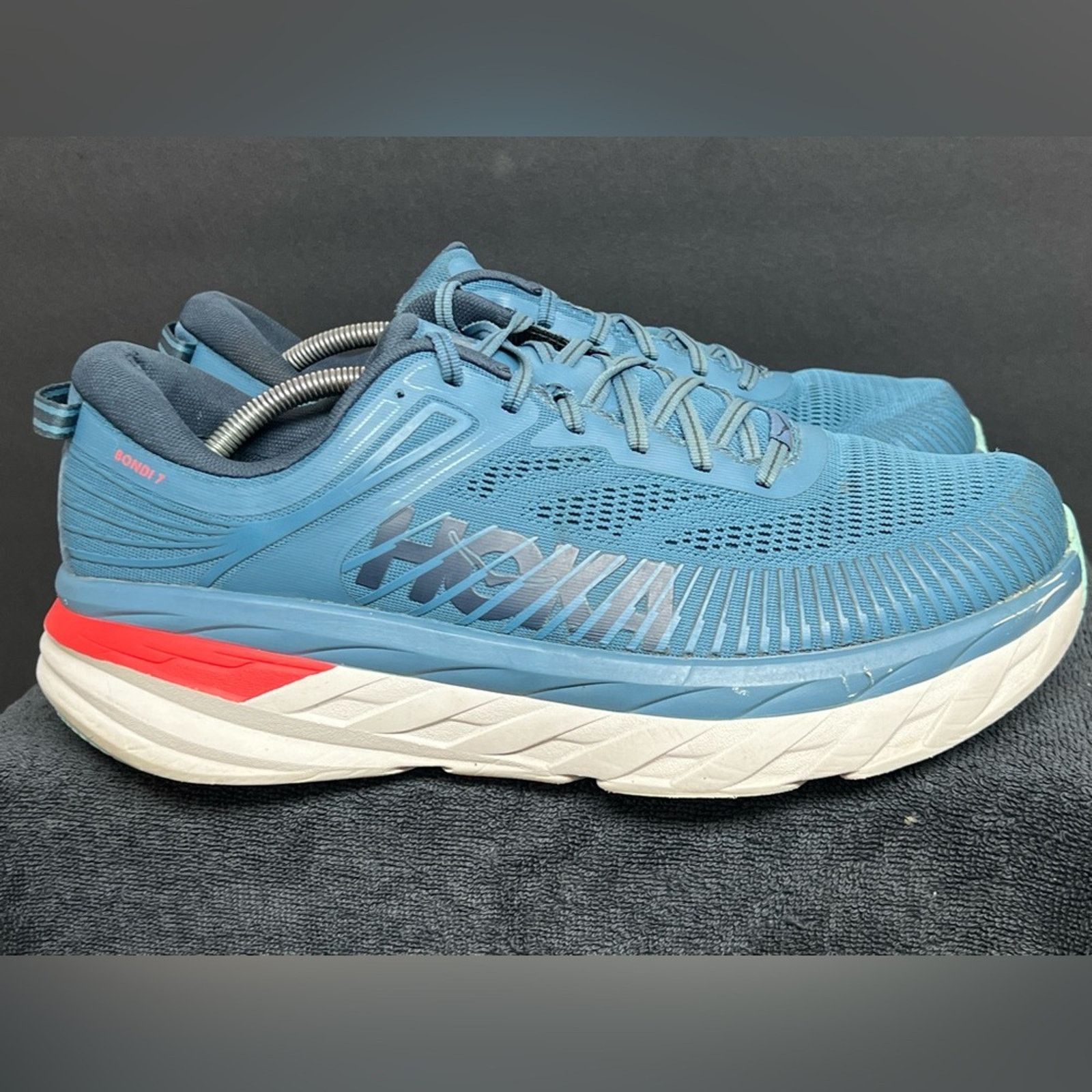 Hoka Hoka One One Bondi 7 Men's Size 12.5 2E WIDE Running Shoes Size US 12.5 / EU 45-46 - 4 Thumbnail