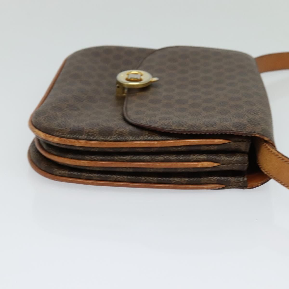 Celine CELINE Macadam Canvas Shoulder Bag Pvc Leather Brown Gold Size ONE SIZE - 5 Thumbnail