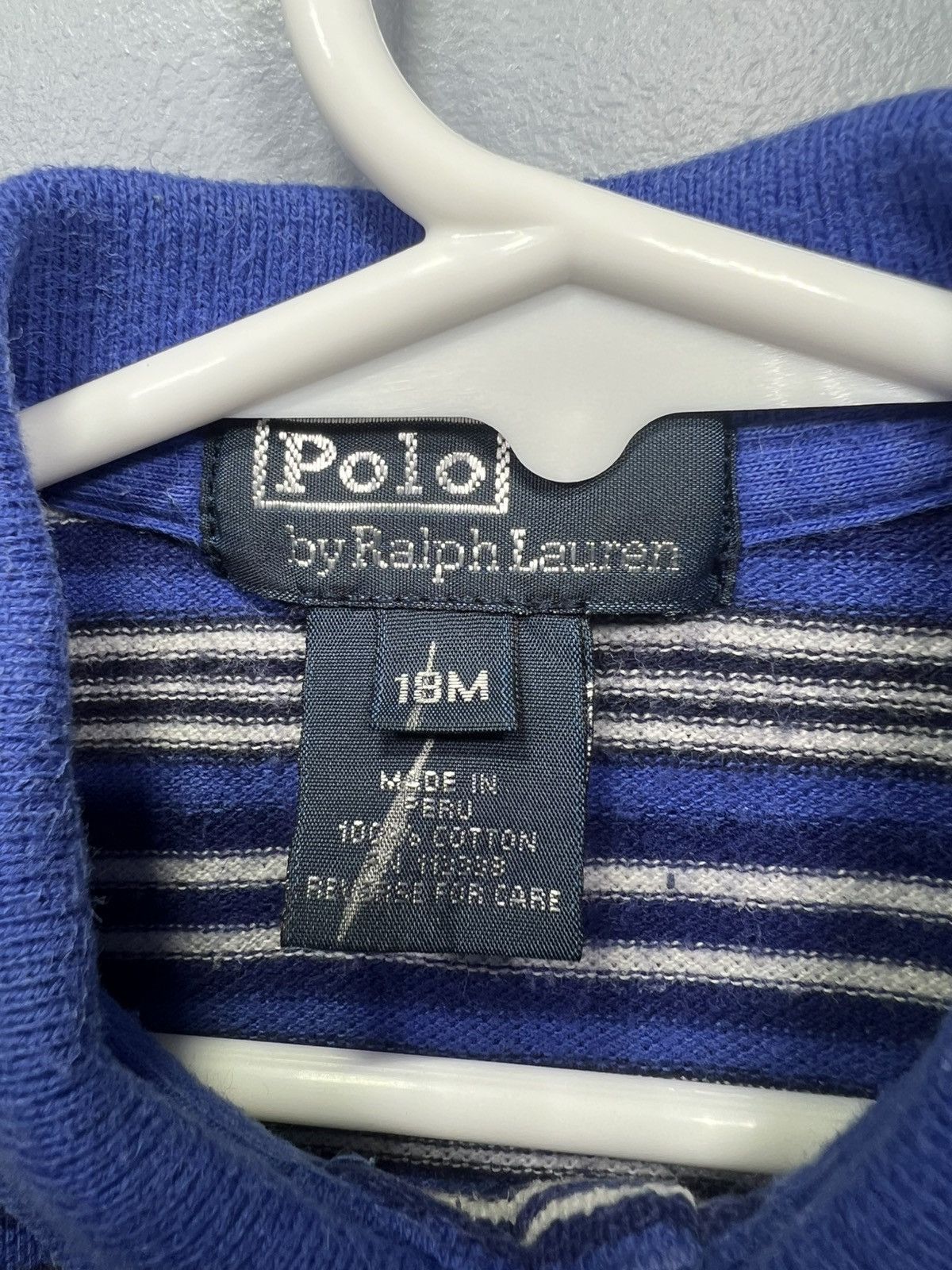 Polo Ralph Lauren Polo Ralph Lauren Blue & White Striped Baby Boy Sz 18m Polo Size US XXS / EU 40 - 3 Thumbnail