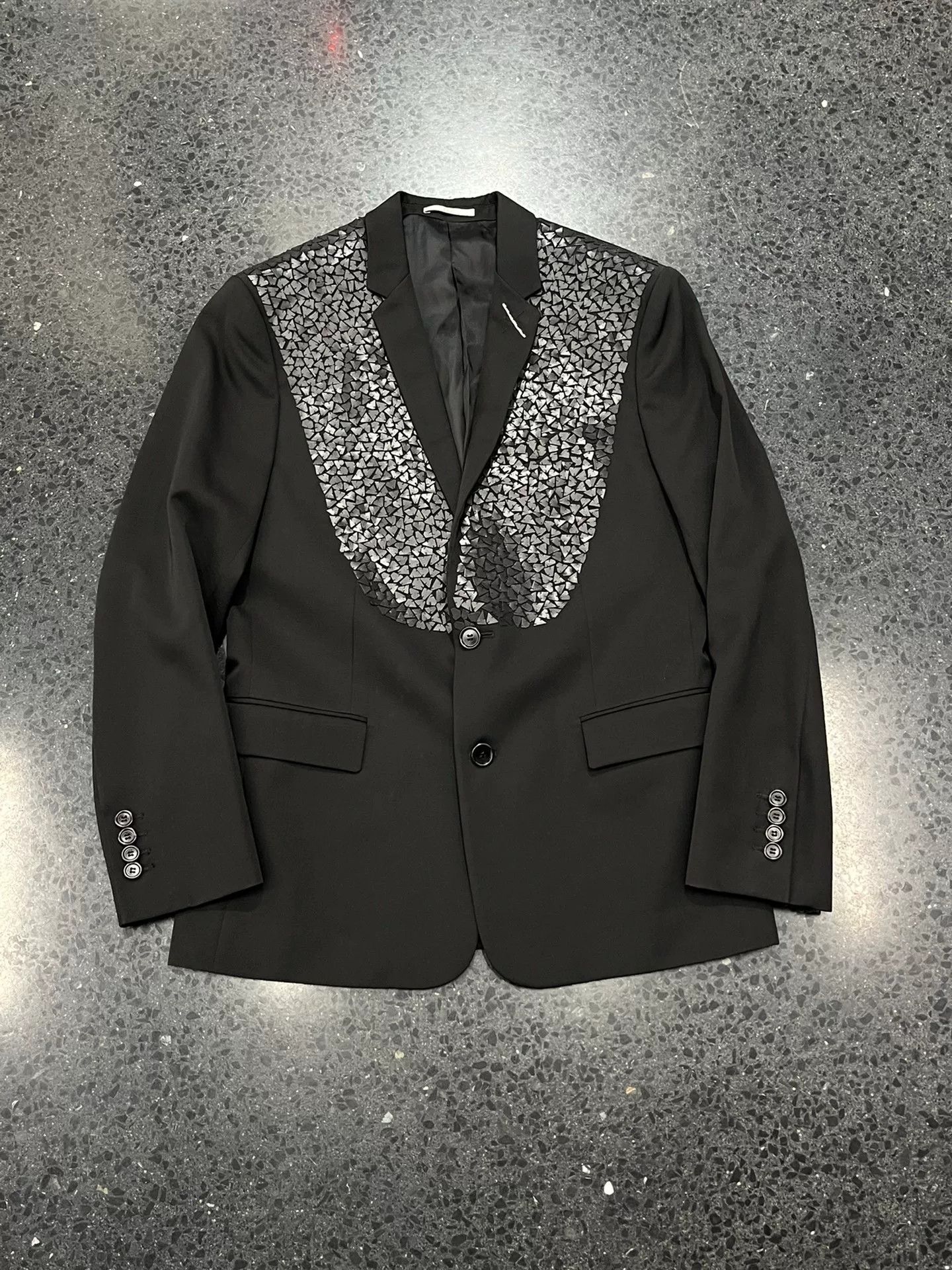 Dior Black Blazer with Scale Design