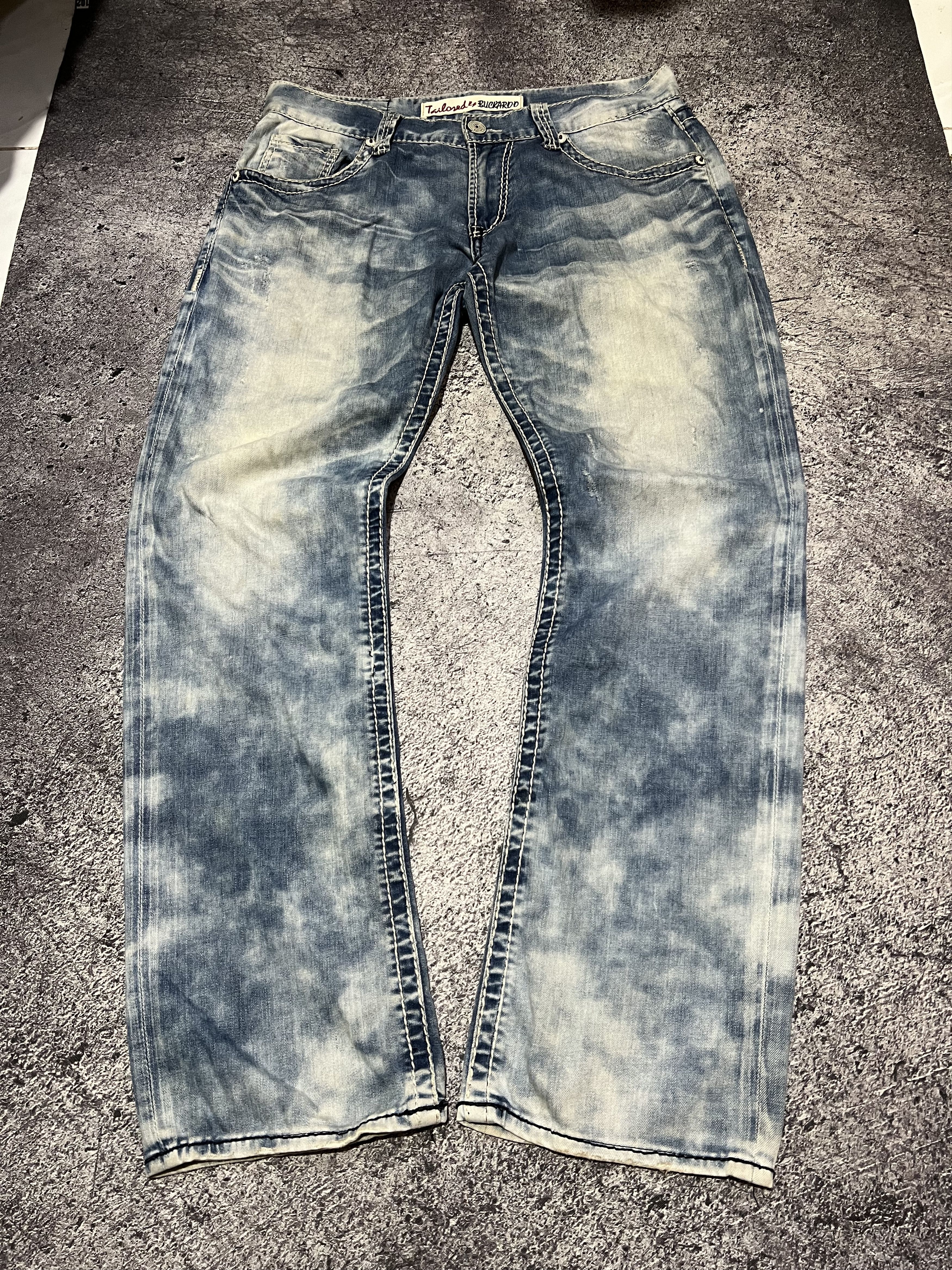 Japanese Brand 2000s Japanese Buckaroo Acid Wash Jeans y2k Lgb Size US 36 / EU 52 - 1 Thumbnail