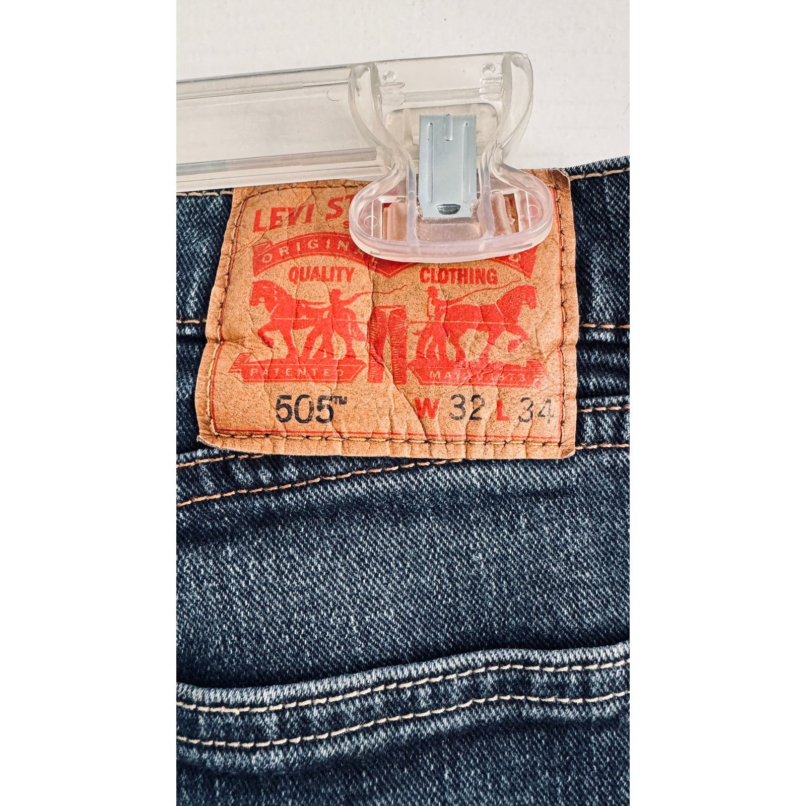 Levi's Mens Levis 505 W 32 L 34 Blue Jeans Size US 32 / EU 48 - 5 Thumbnail