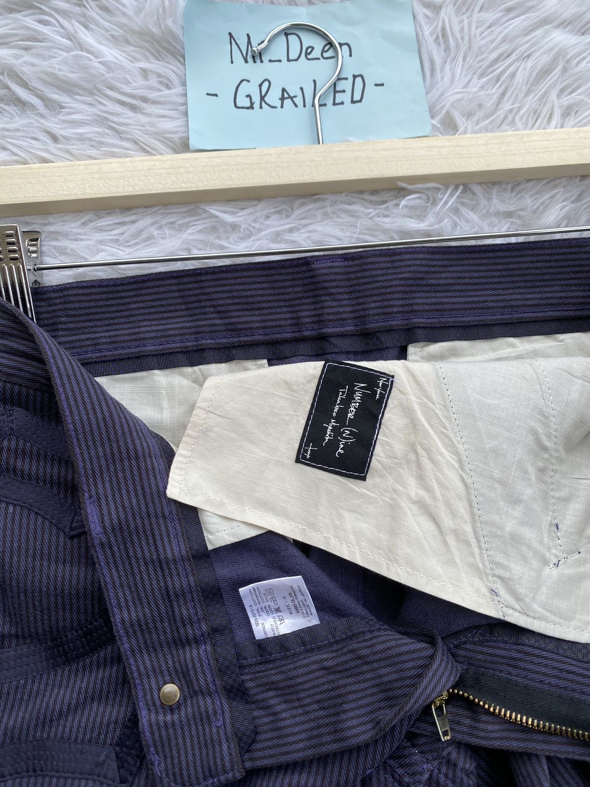 Number (N)ine Rare Vintage Number Nine Stripes Pants Size US 31 - 12 Thumbnail