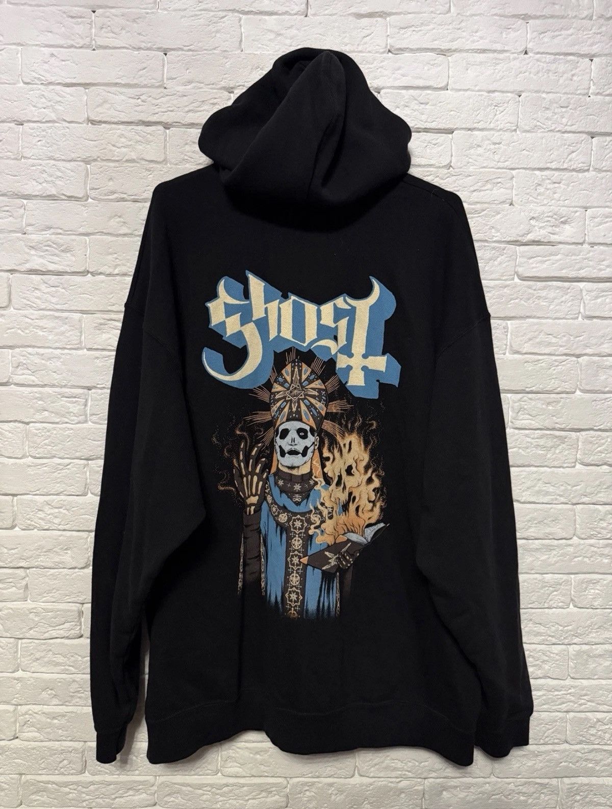 Fruit Of The Loom Ghost Pharaon Full Zip Up Hoodie Huge Logo Oversized Cut Size US XL / EU 56 / 4 - 8 Thumbnail