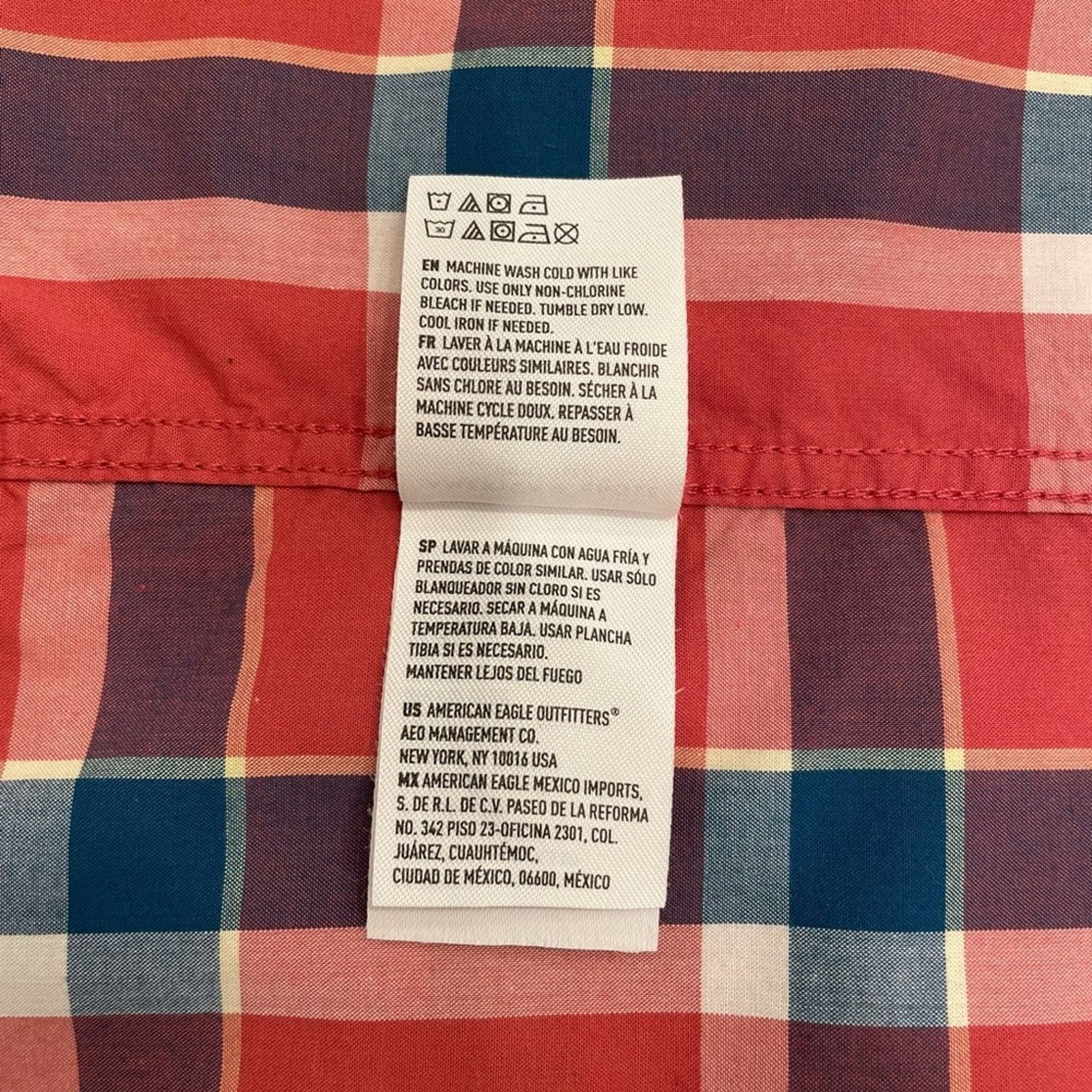 American Eagle Outfitters American Eagle Outfitters Plaid Poplin Button Down Shirt XS Size US XS / EU 42 / 0 - 7 Thumbnail