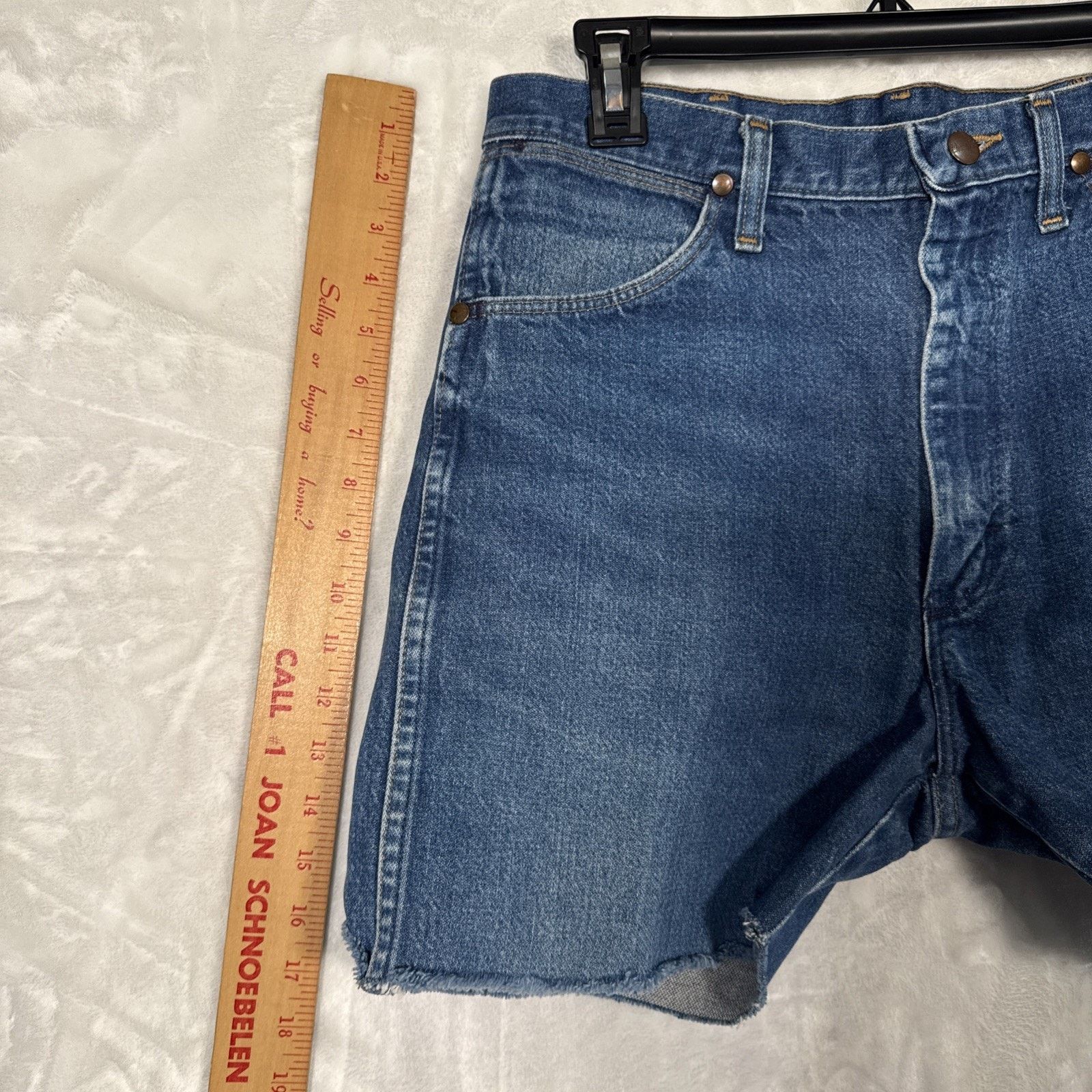 Wrangler Wrangler Shorts Mens 34 Blue 13MWZ Cutoff Distressed Cowboy Size US 34 / EU 50 - 6 Thumbnail