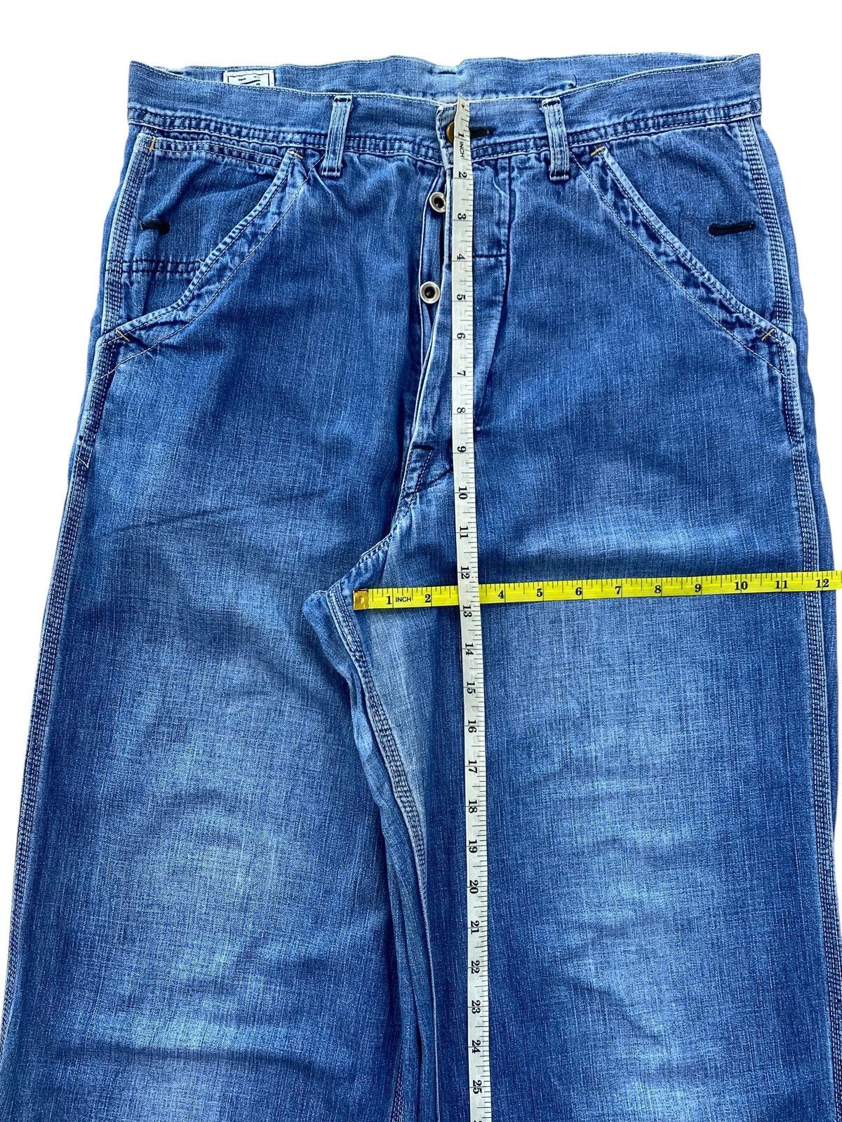 Other Japanese Brand Buckle Back Style Baggy Jeans Size US 33 - 10 Thumbnail