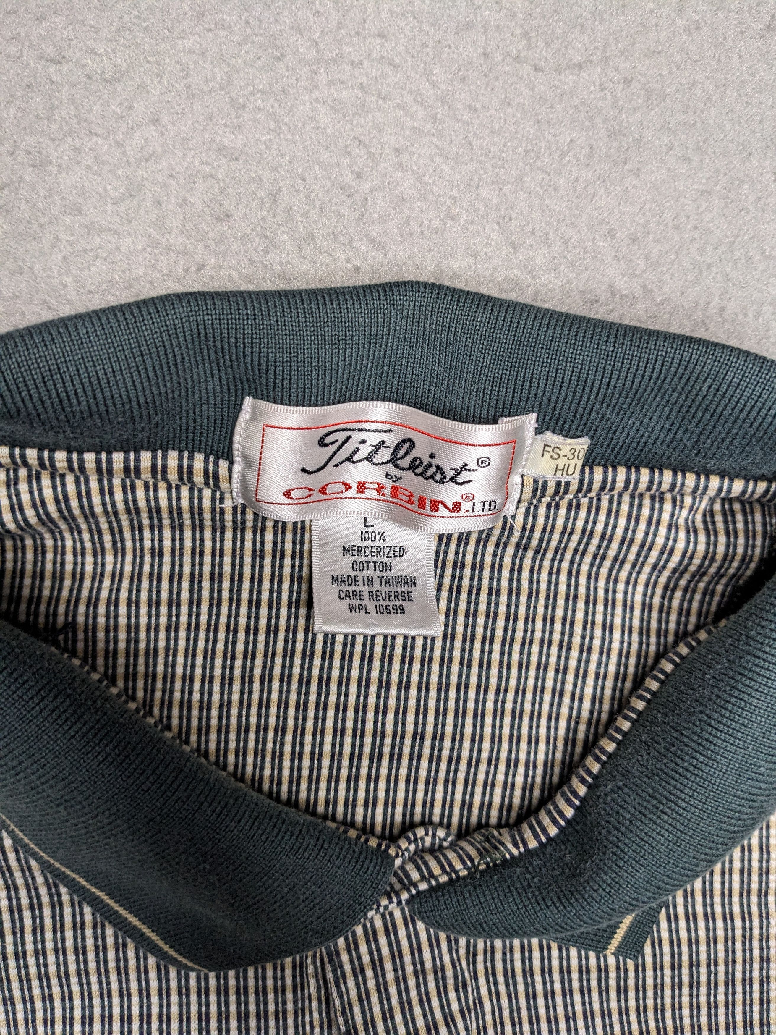 Titleist VINTAGE Titleist Corbin Checked Polo Shirt Large Mercerized Size US L / EU 52-54 / 3 - 3 Thumbnail