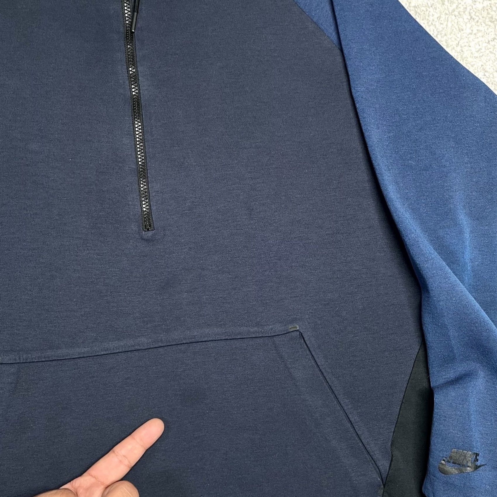 Nike Nike Tech Fleece Hoodie Mens XL Blue 1/2 Zip Pullover Jacket Sweatshirt Size US XL / EU 56 / 4 - 2 Thumbnail