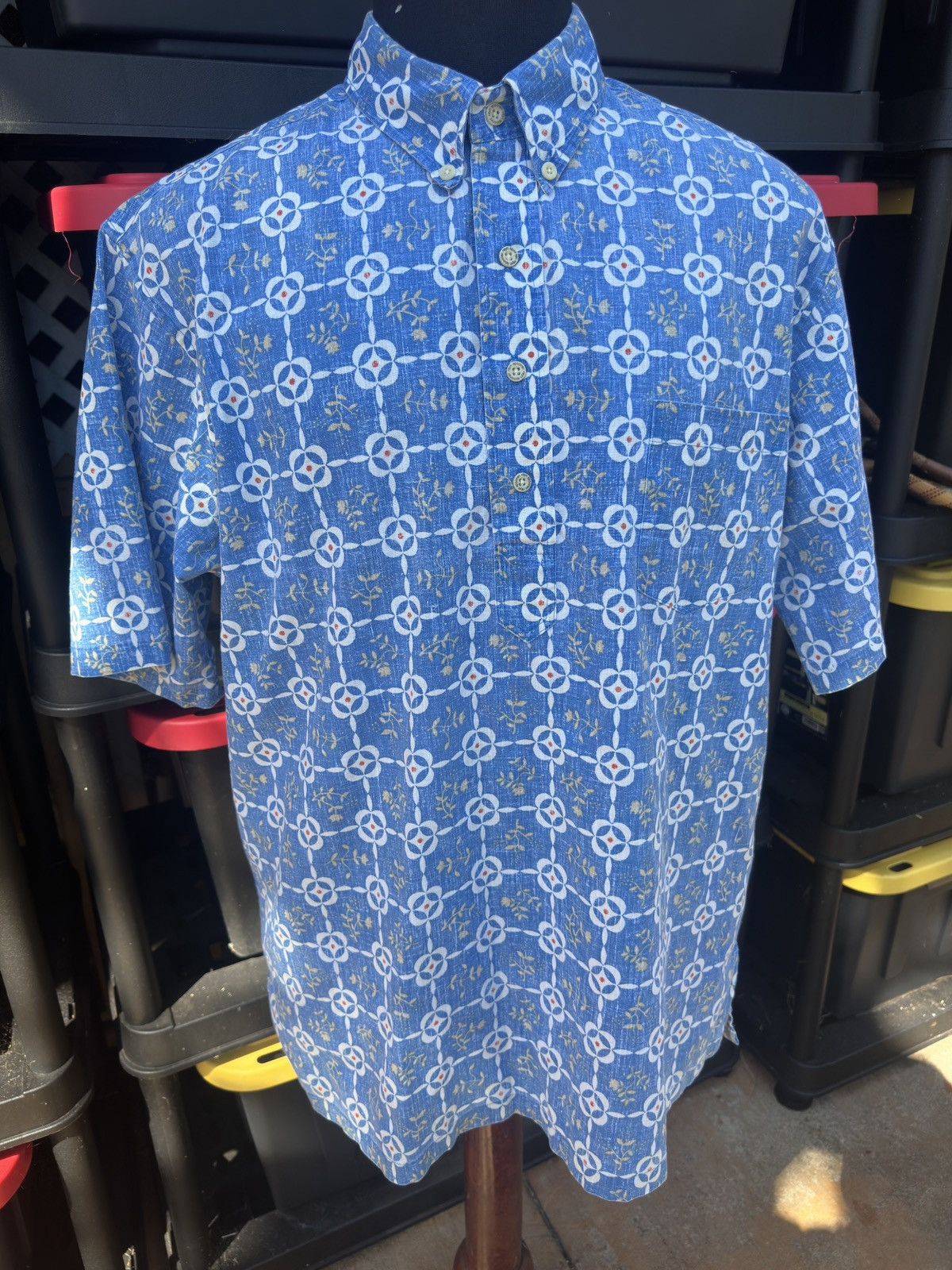 Reyn Spooner PreOwned Reyn Spooner Blue Hawaiian Print Classic Men's XL Size US XL / EU 56 / 4 - 1 Thumbnail