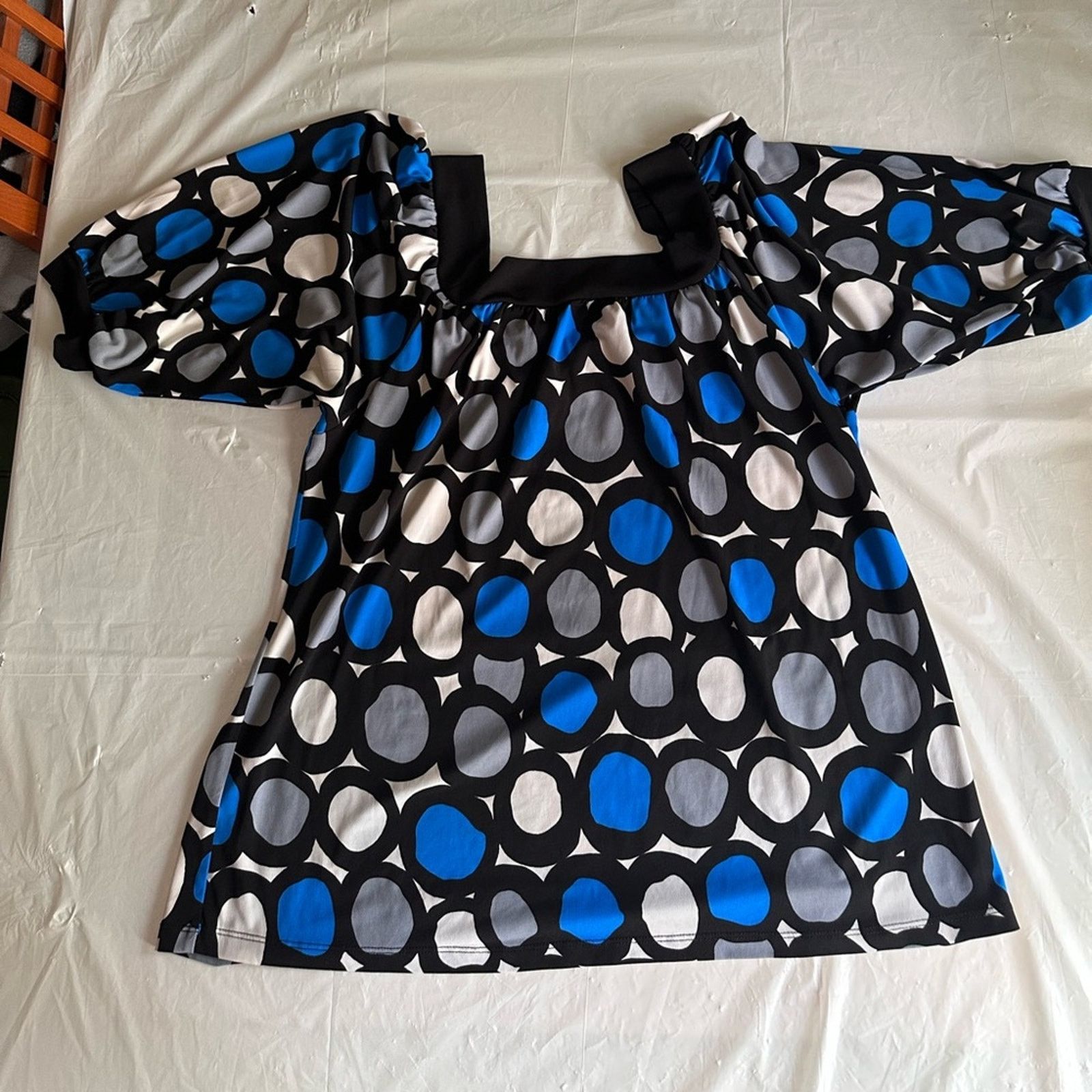 & Other Stories Cha Cha Vente Blue Circle Pattern Blouse XL Size XL / US 12-14 / IT 48-50 - 2 Thumbnail