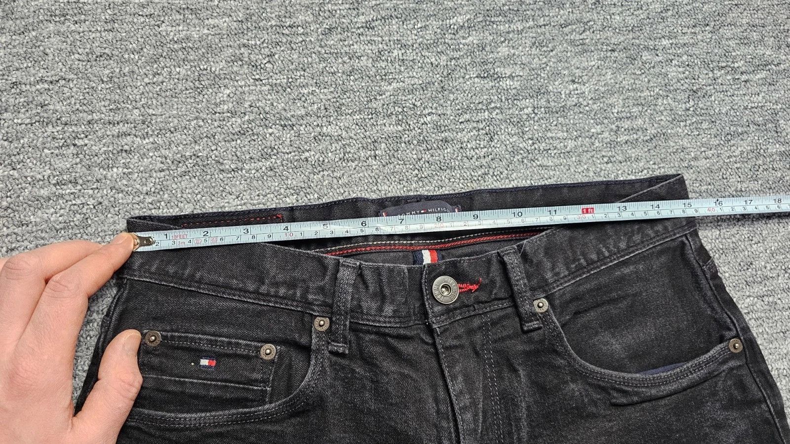 Tommy Hilfiger Tommy Hilfiger Denton Stretch Straight Jeans W32 Faded Black Size US 32 / EU 48 - 15 Thumbnail