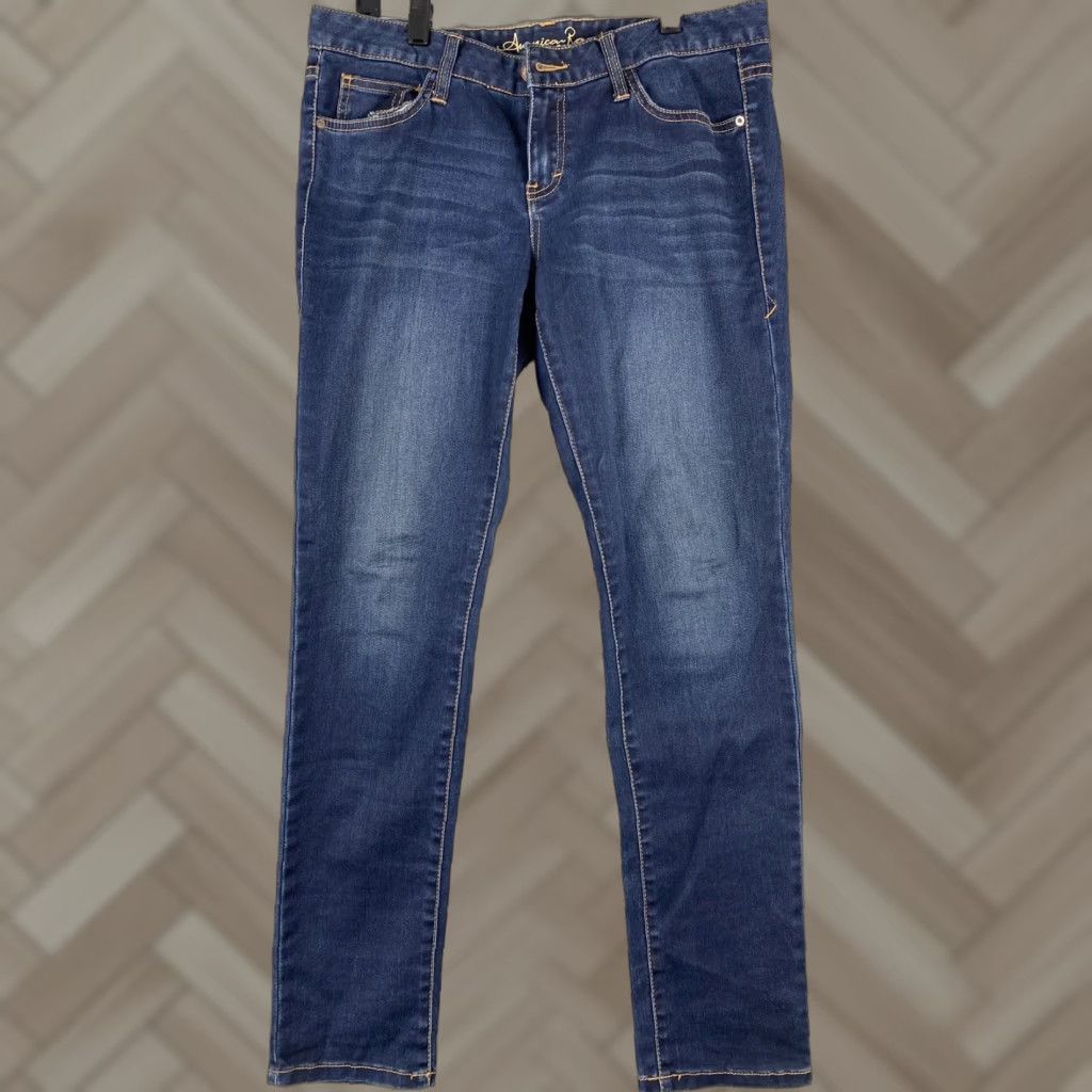 Vintage American Rag Cie Jeans Women Blue Size 11 Slim Straight Leg Wash Denim 31-41 Regular Comfort Zipper Button Size 32" / US 10 / IT 46 - 1 Thumbnail