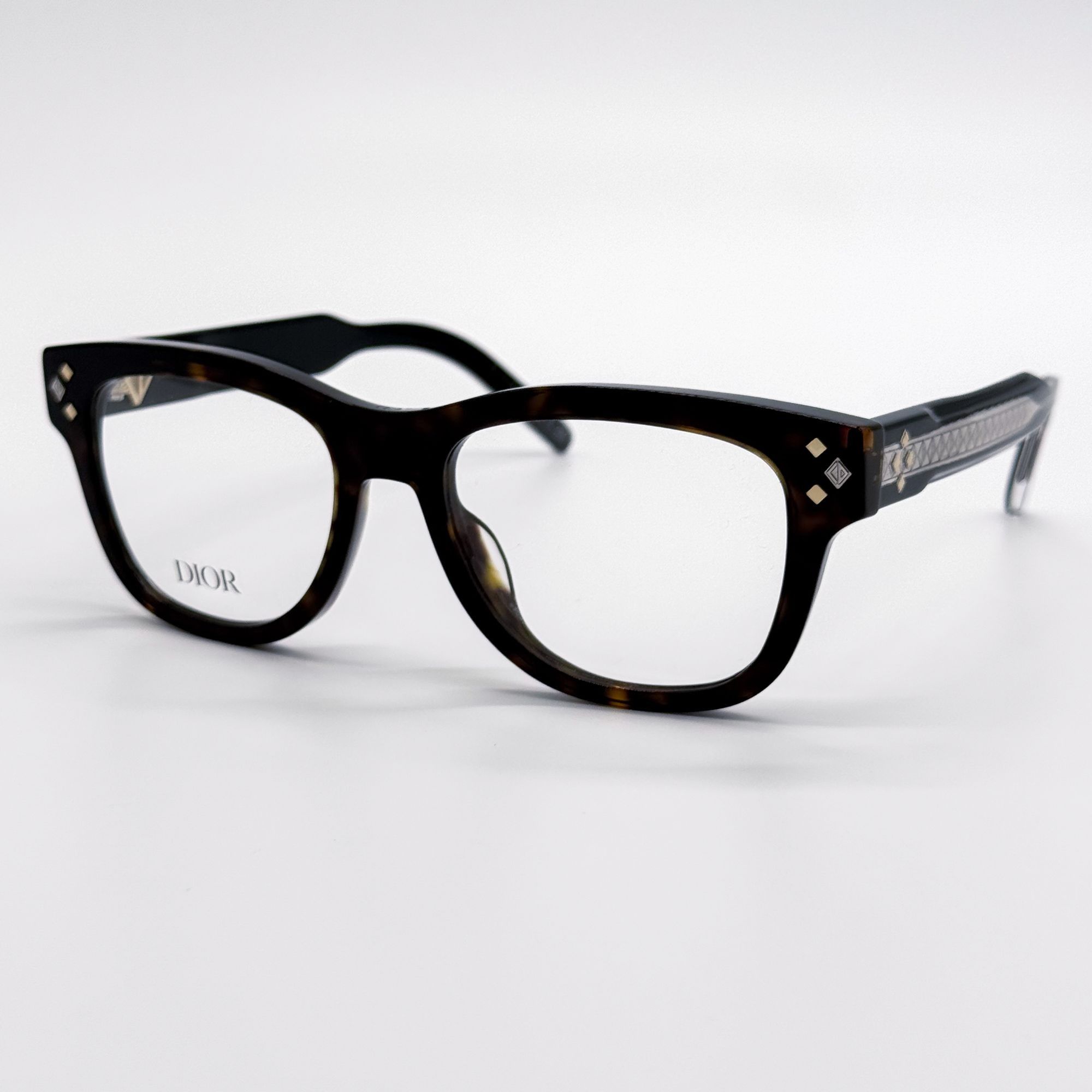 Dior NEW DIOR EYEGLASSES CD DIAMONDO S1I 2000 SQUARE HAVANA EYEGL Size ONE SIZE - 2 Thumbnail
